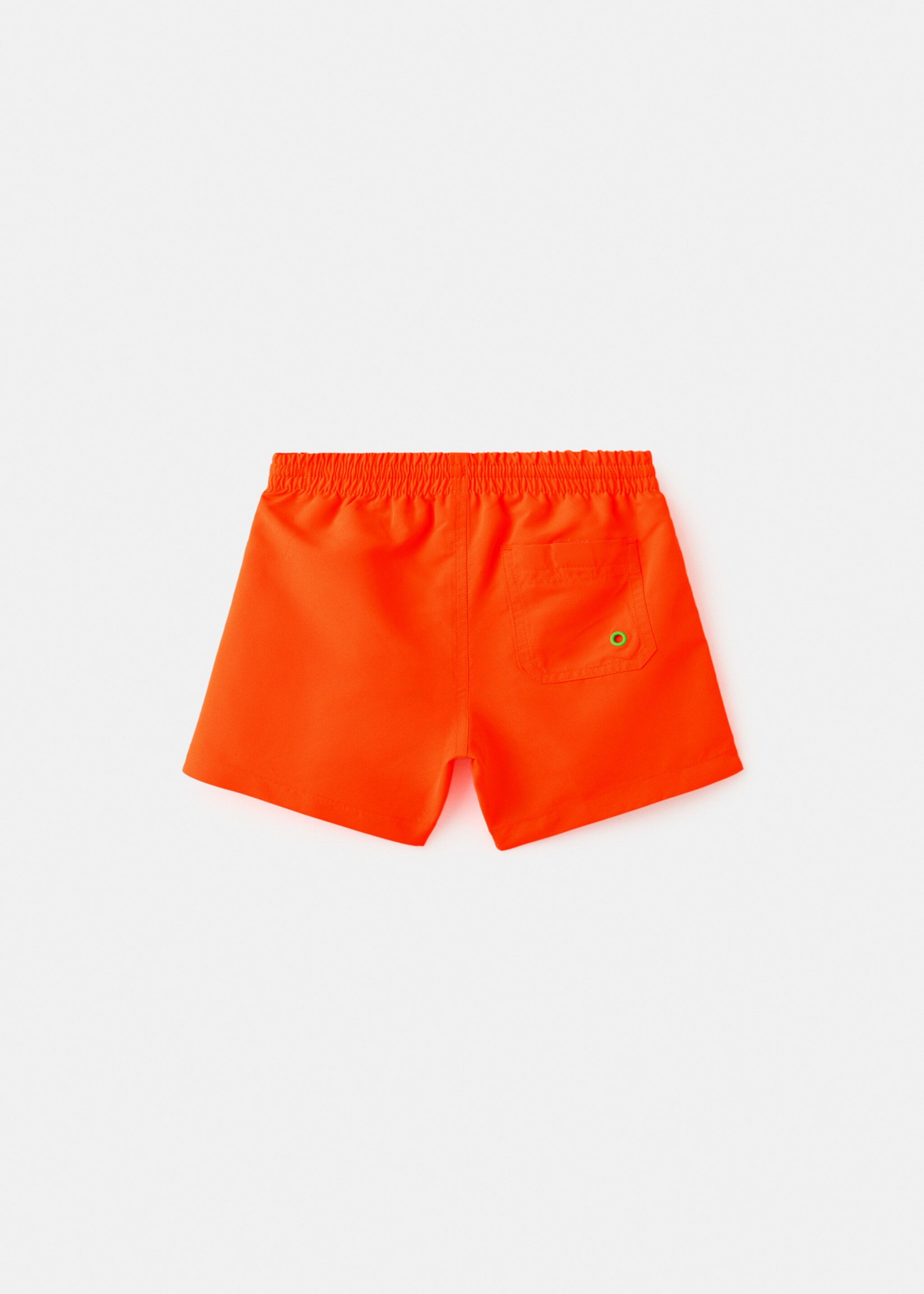 Contrast drawstring swim shorts - Reverse of the article, Neon Orange. Ref: 27057905-00.