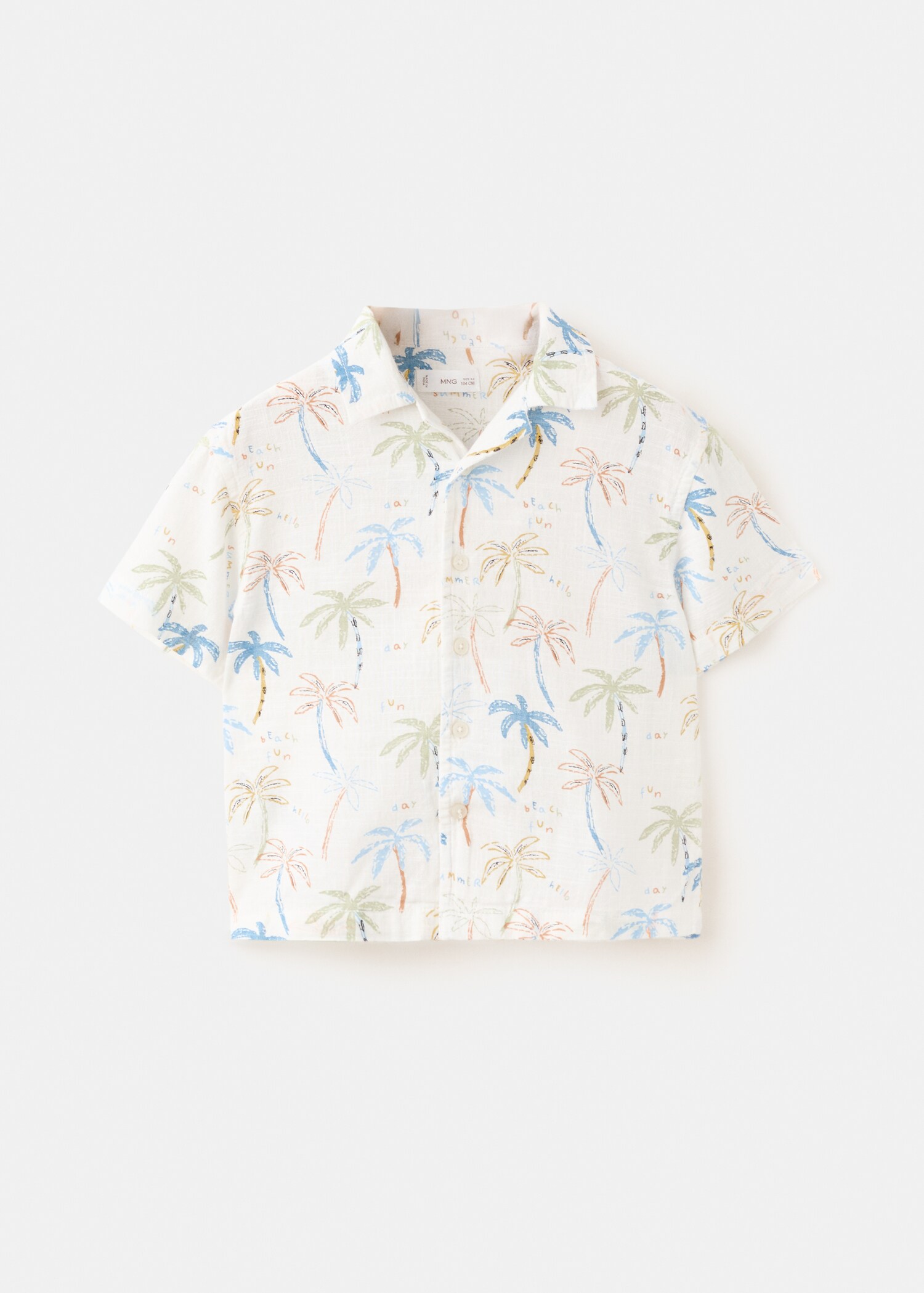 Palm trees design cotton shirt - Article without model