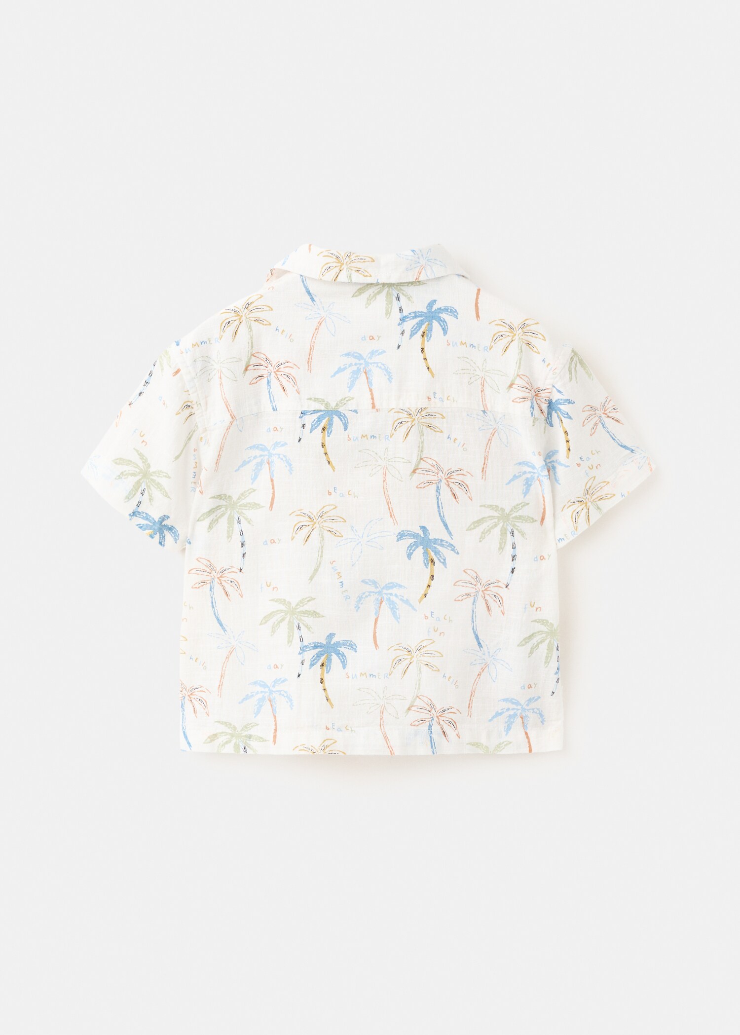 Palm trees design cotton shirt - Reverse of the article