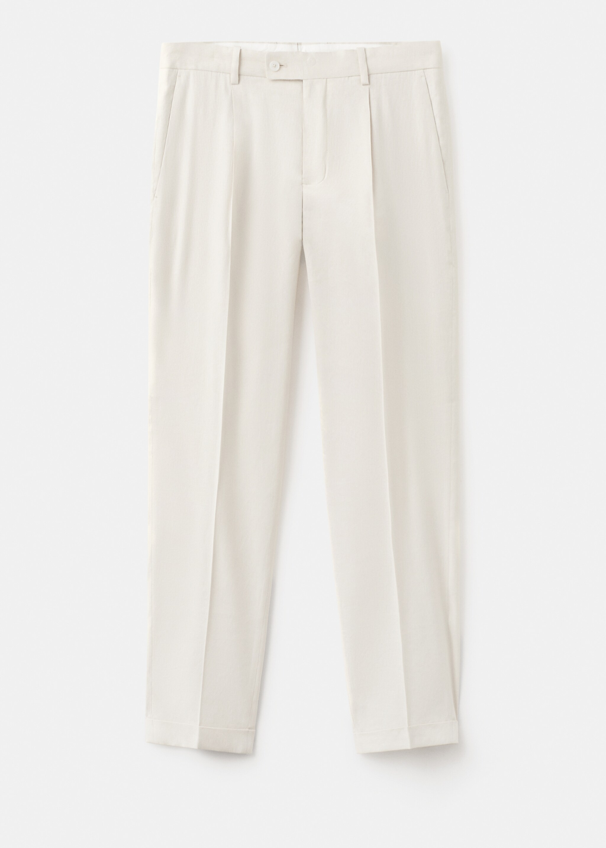 Boston regular-fit suit trousers - Article without model, Ecru. Ref: 27057912-00.
