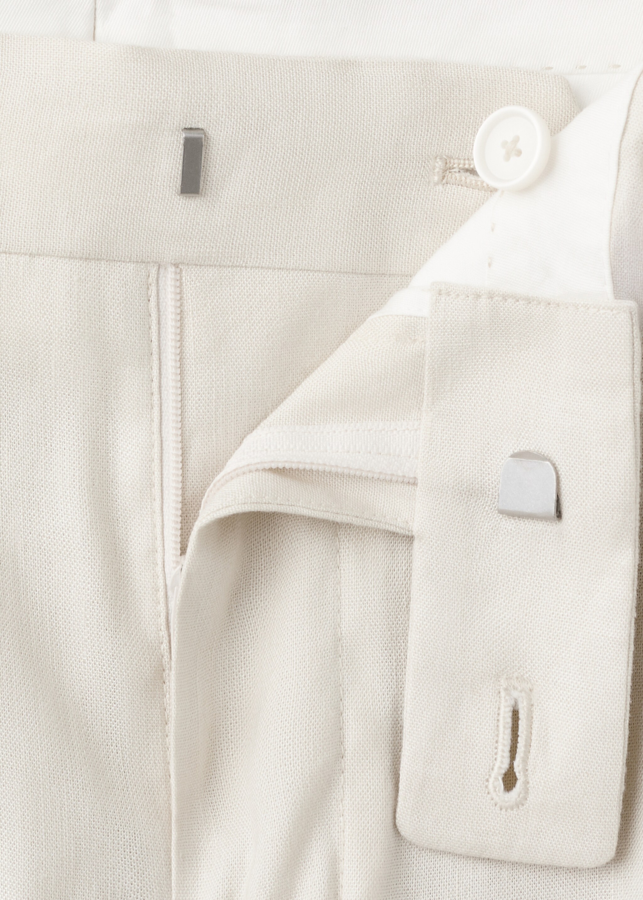 Boston regular-fit suit trousers - Details of the article 8, Ecru. Ref: 27057912-00.