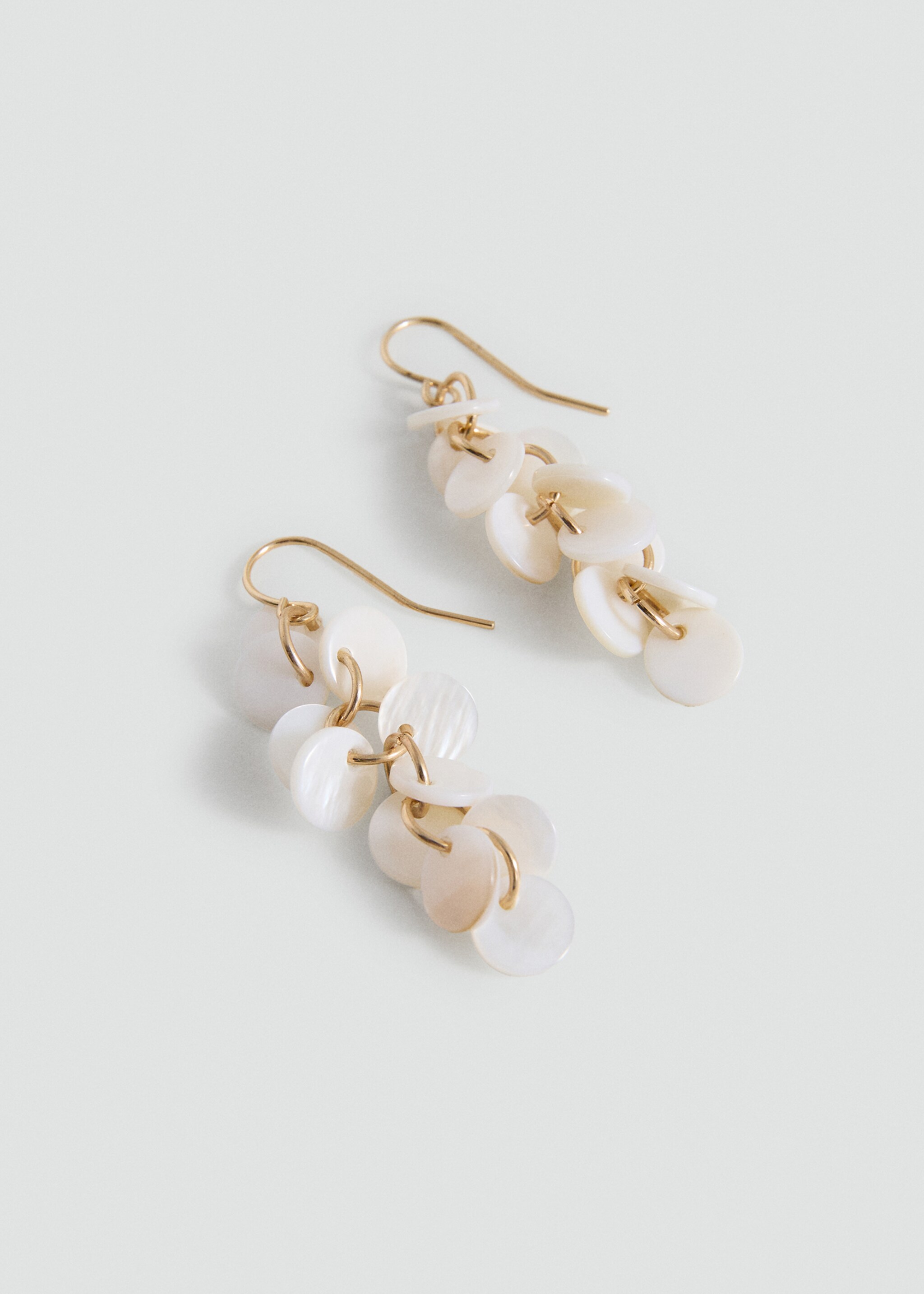 Transparent bead earrings - Medium plane, White. Ref: 27057919-00.