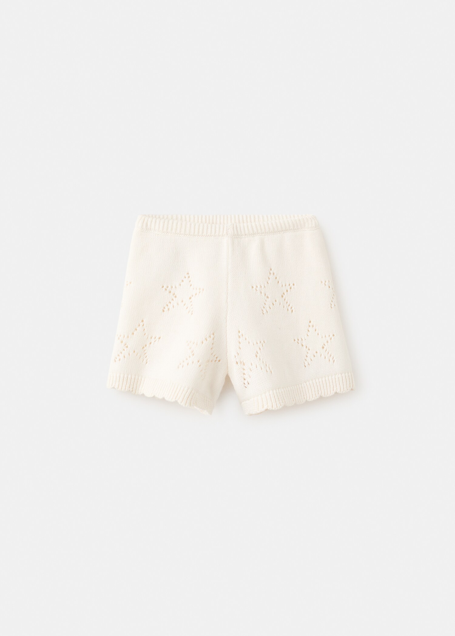 Cotton knit shorts with stars - Article without model