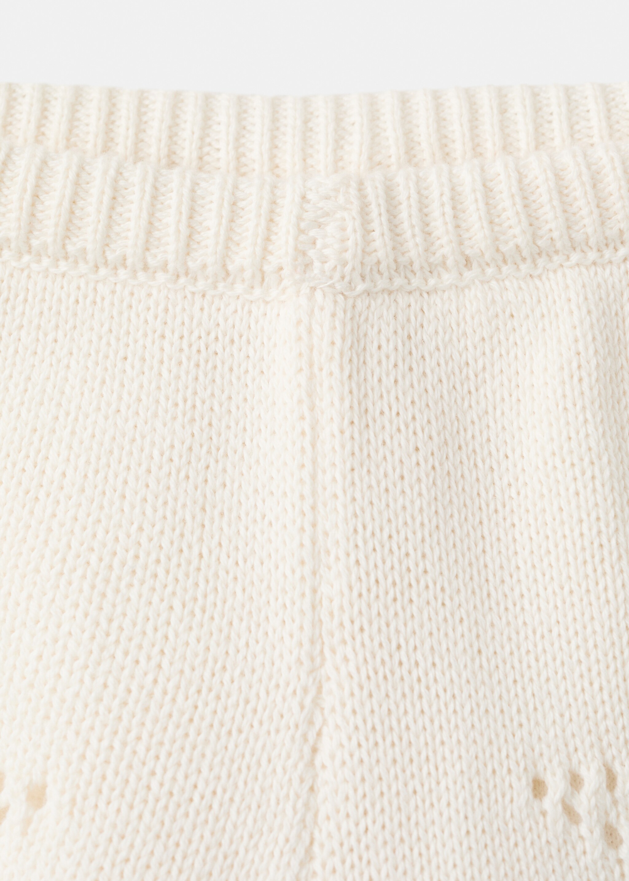 Cotton knit shorts with stars - Details of the article 8, Off White. Ref: 27057925-00.