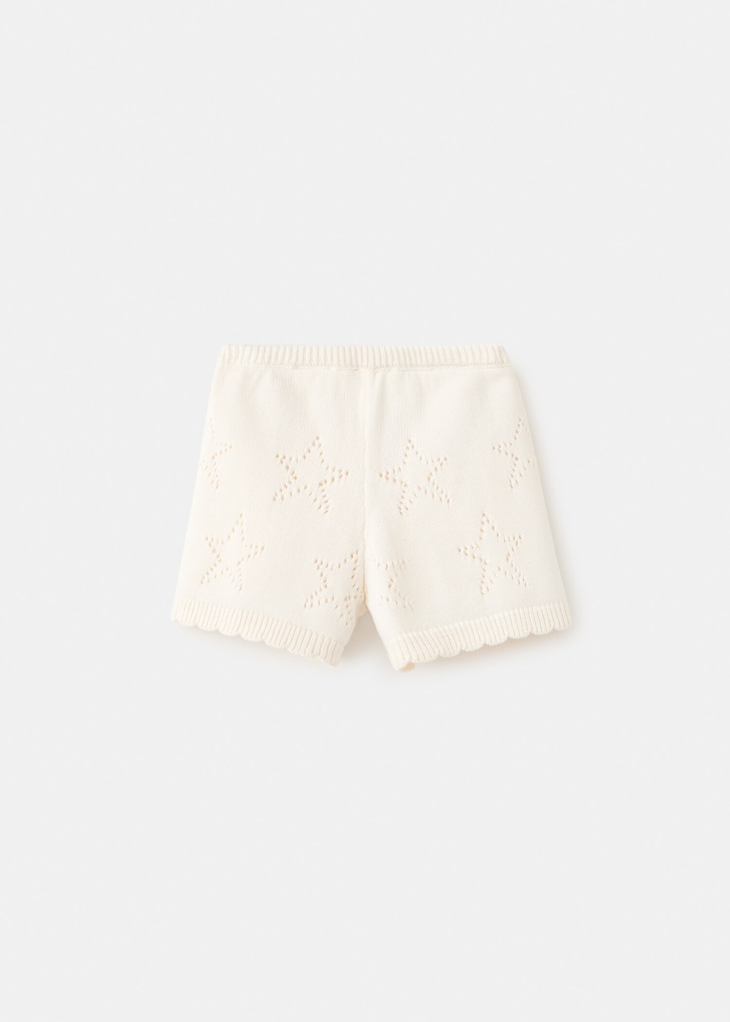 Cotton knit shorts with stars - Reverse of the article
