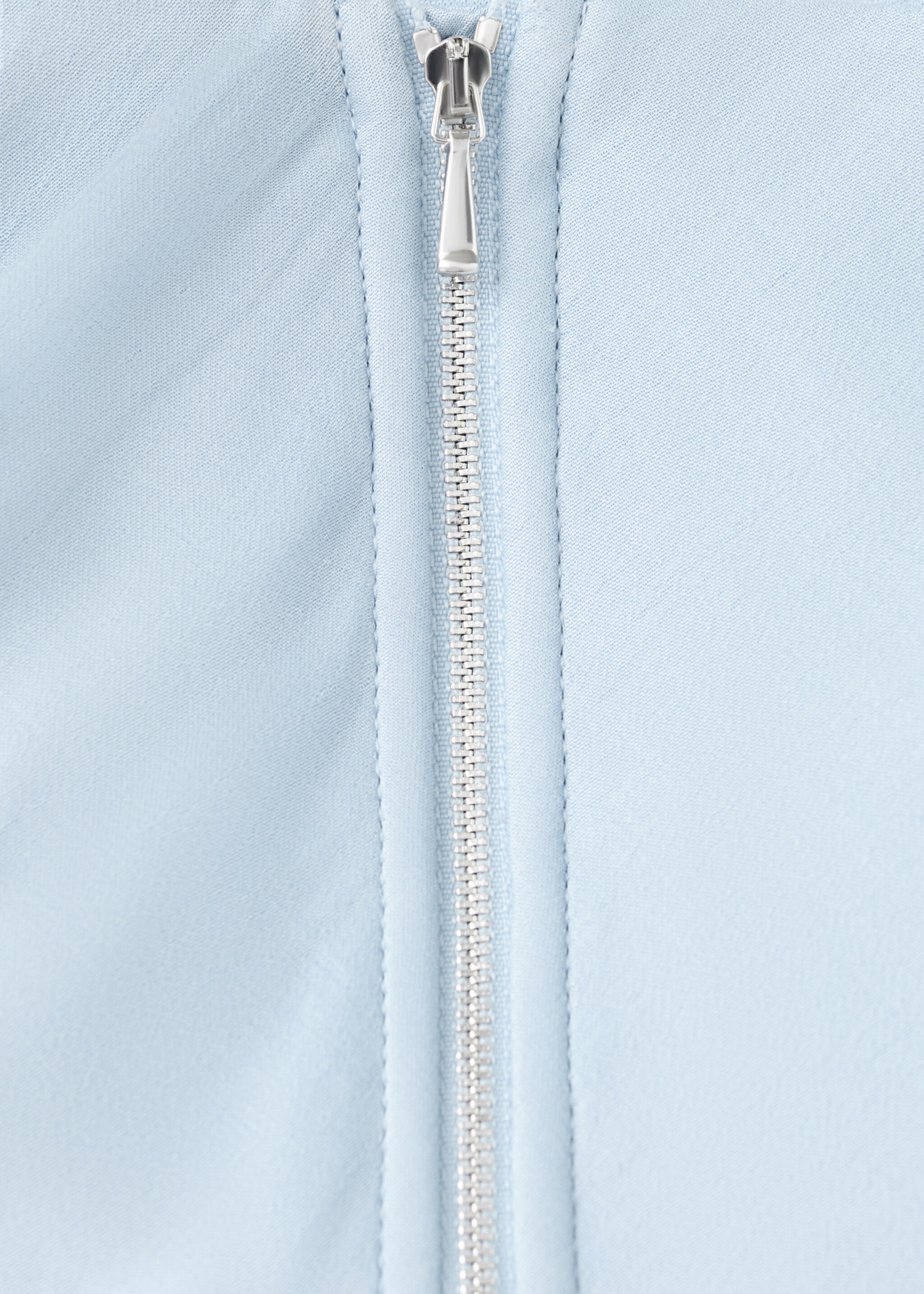 Strapless top with ruffles - Details of the article 0, Sky Blue. Ref: 27057941-00.