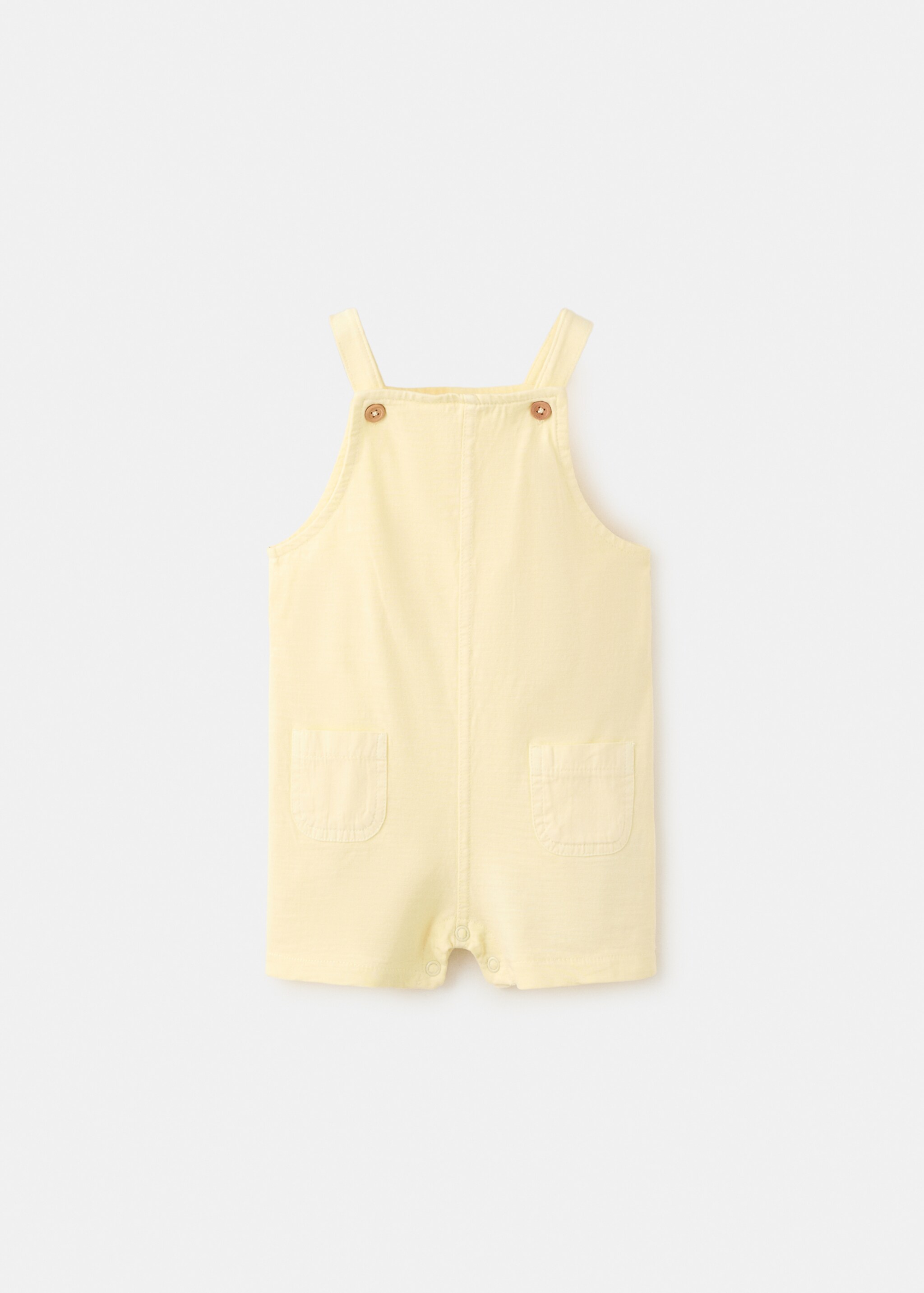 Cotton dungarees with pocket details - Article without model, Yellow. Ref: 27058261-00.