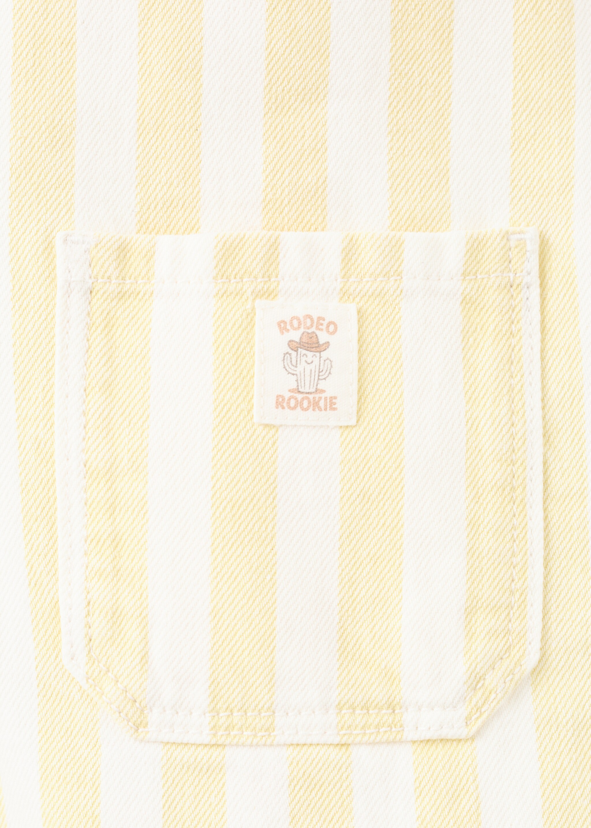 Striped short dungarees - Details of the article 0, Vanilla. Ref: 27058264-00.