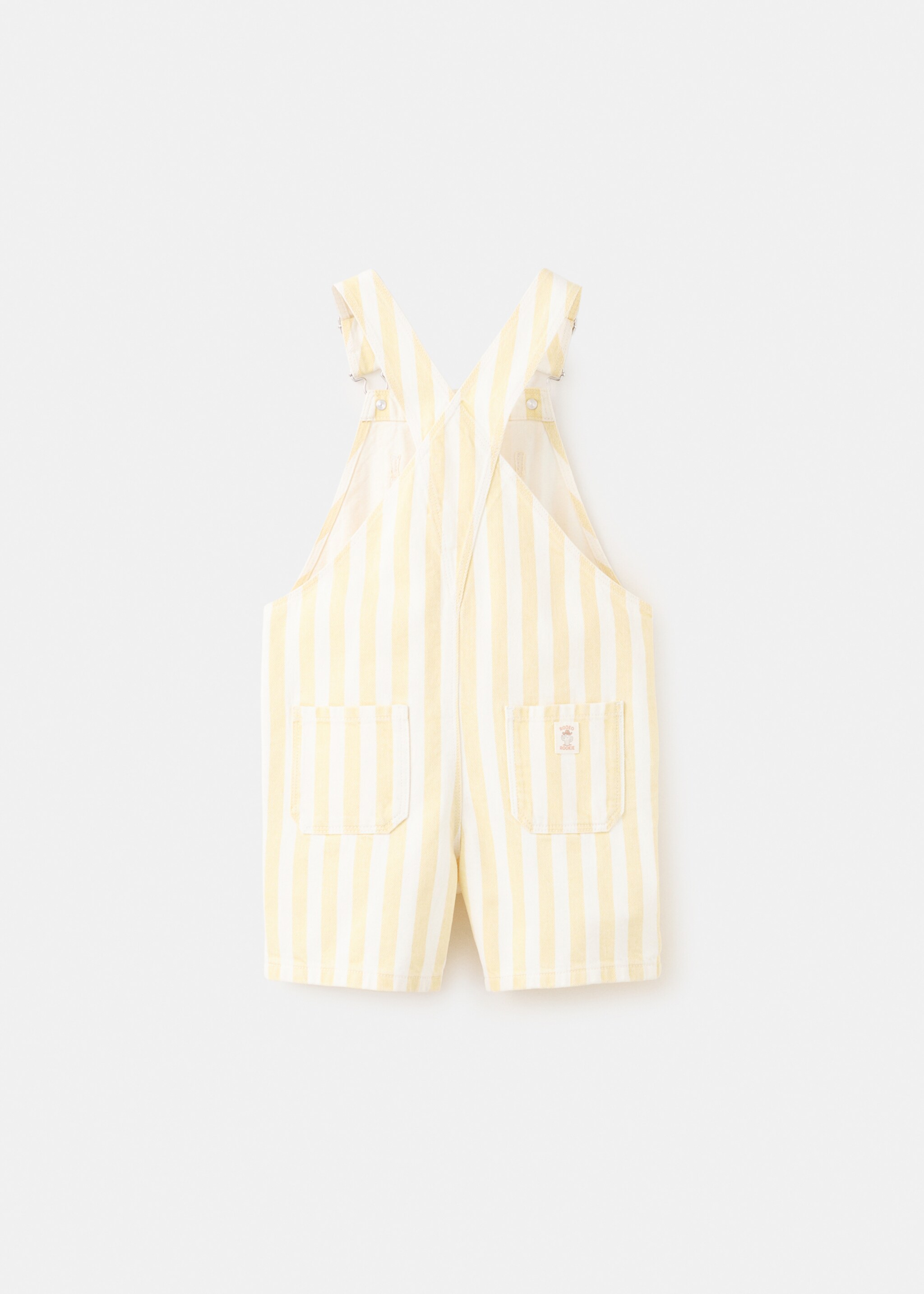 Striped short dungarees - Reverse of the article, Vanilla. Ref: 27058264-00.