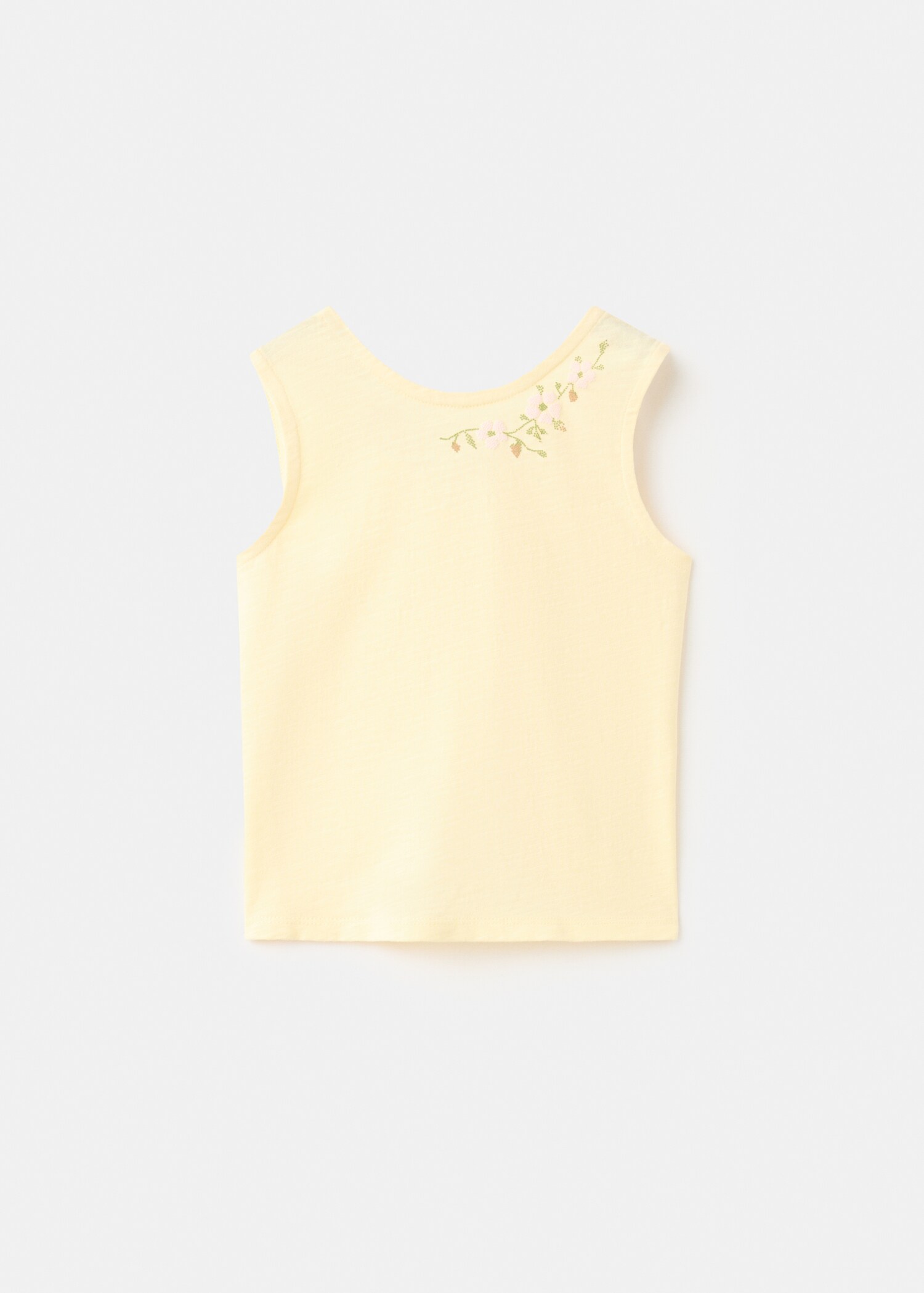 Embroidered back-opening T-shirt - Article without model