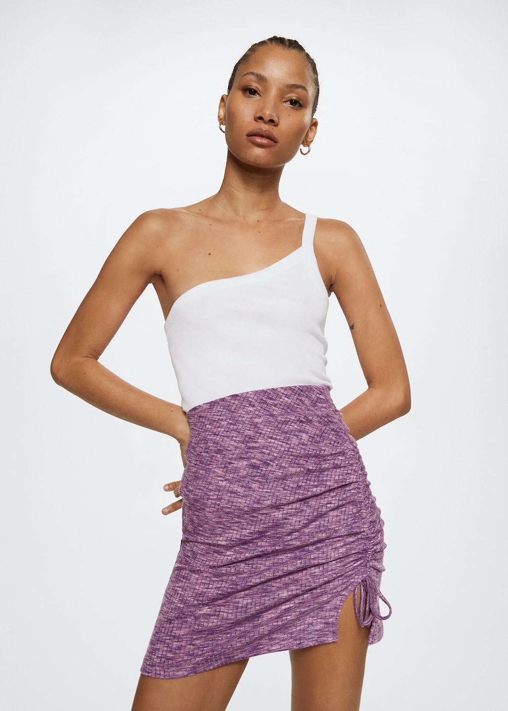Jupe maille cotelee Femme MANGO Maurice