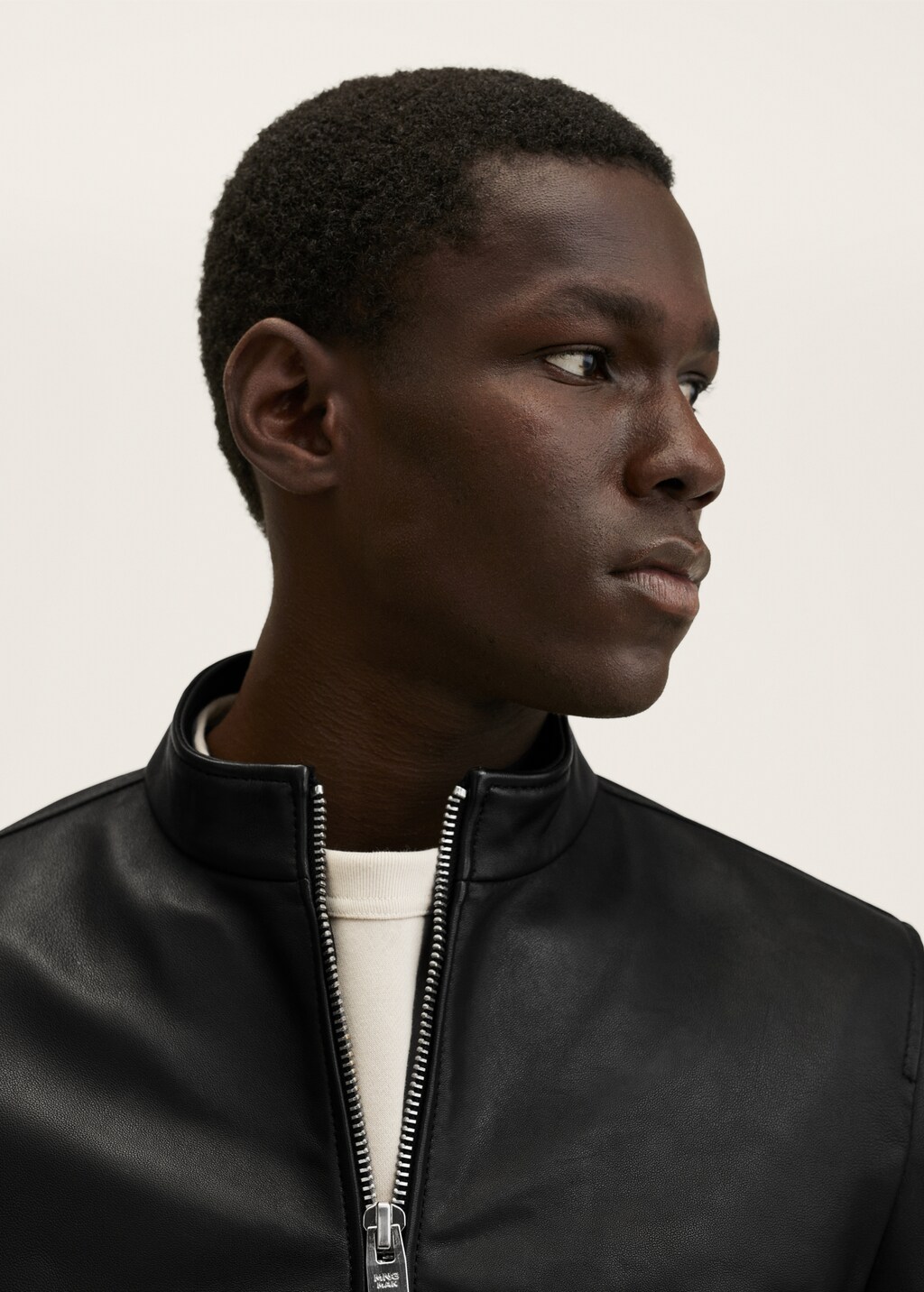 Zip-detail leather biker jacket - Men | MANGO China Zip-detail leather biker jacket - Men | MANGO China