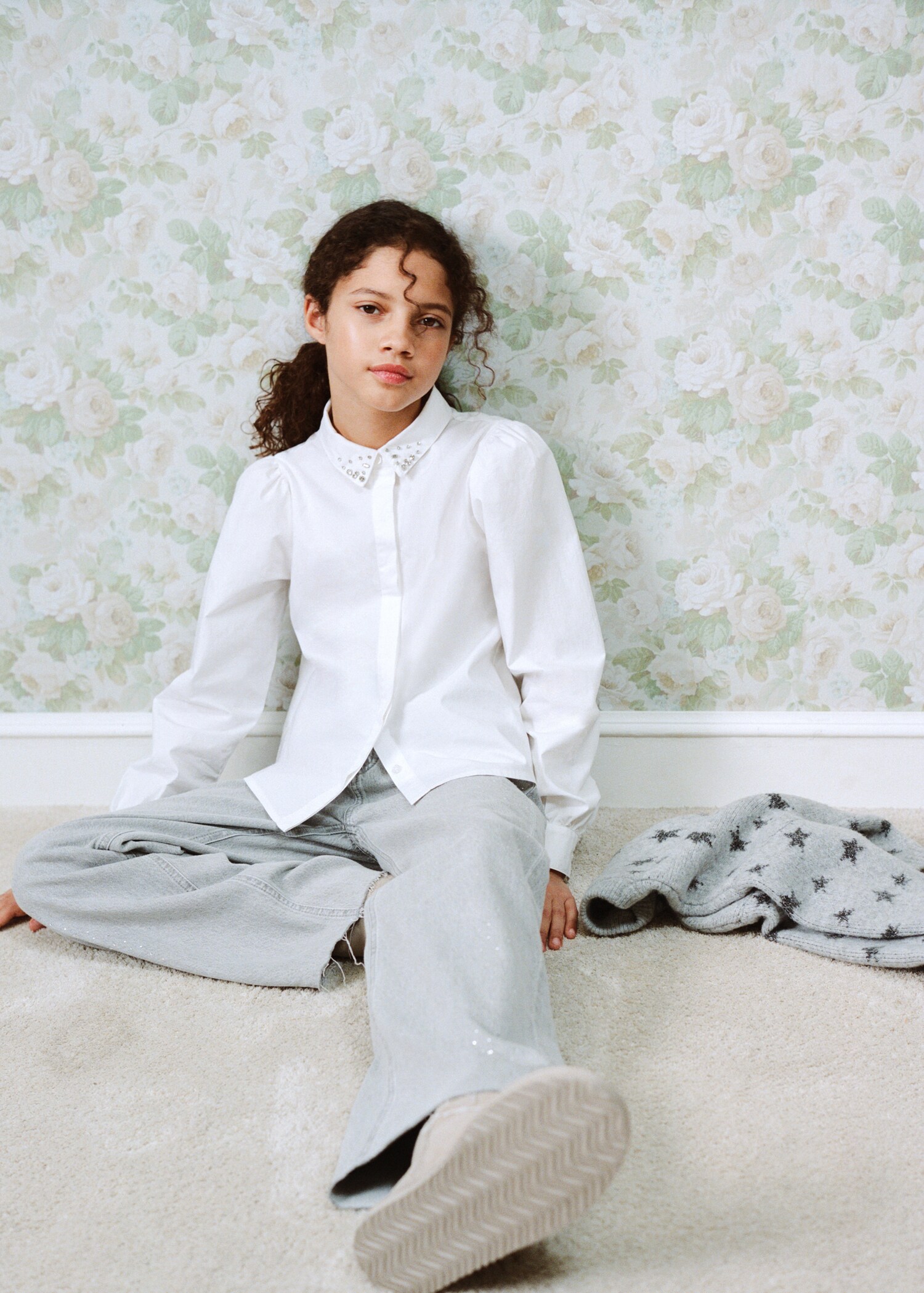 Cotton shirt with embellishments - Medium plane