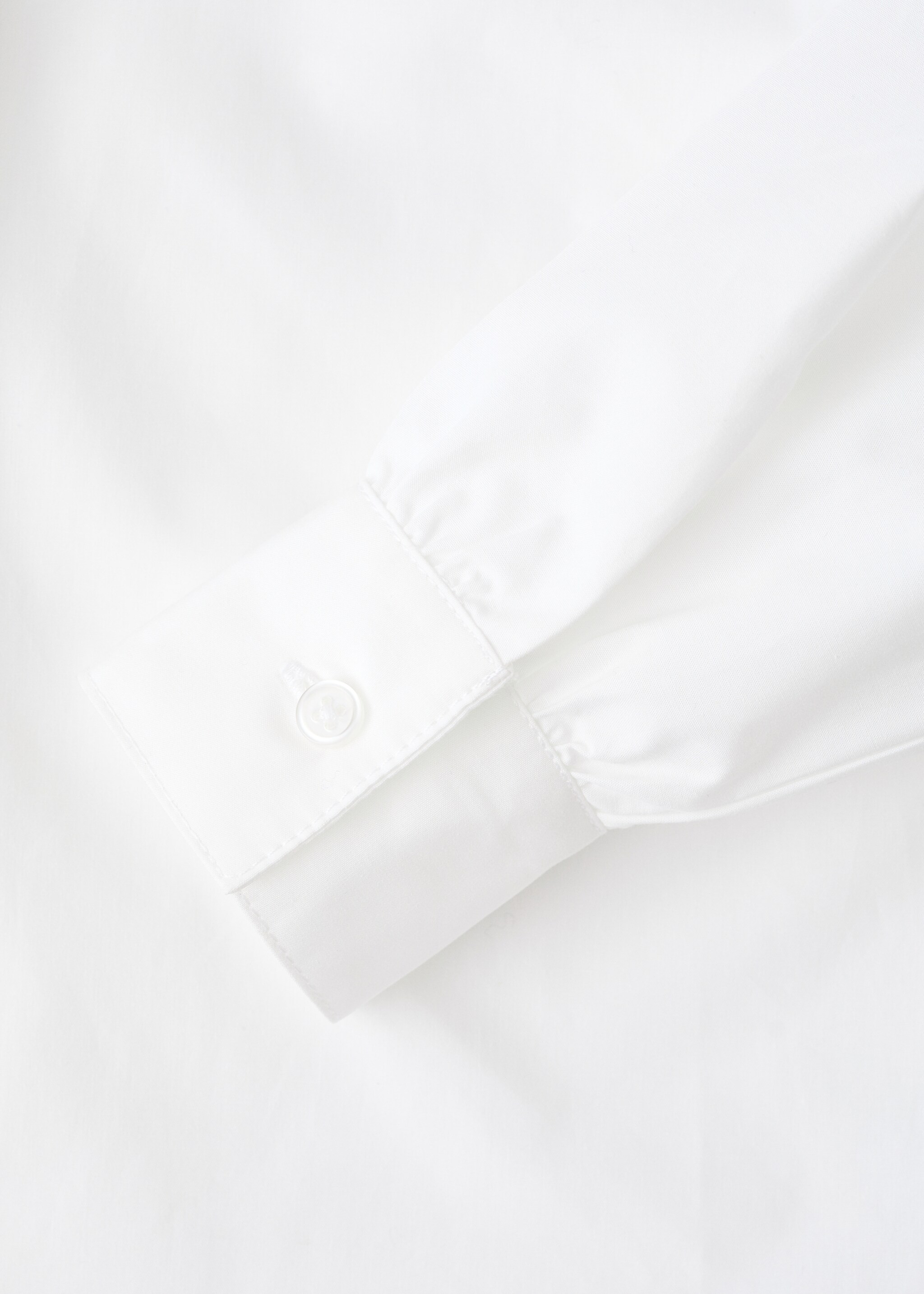 Cotton shirt with embellishments - Details of the article 8, White. Ref: 27061171-00.