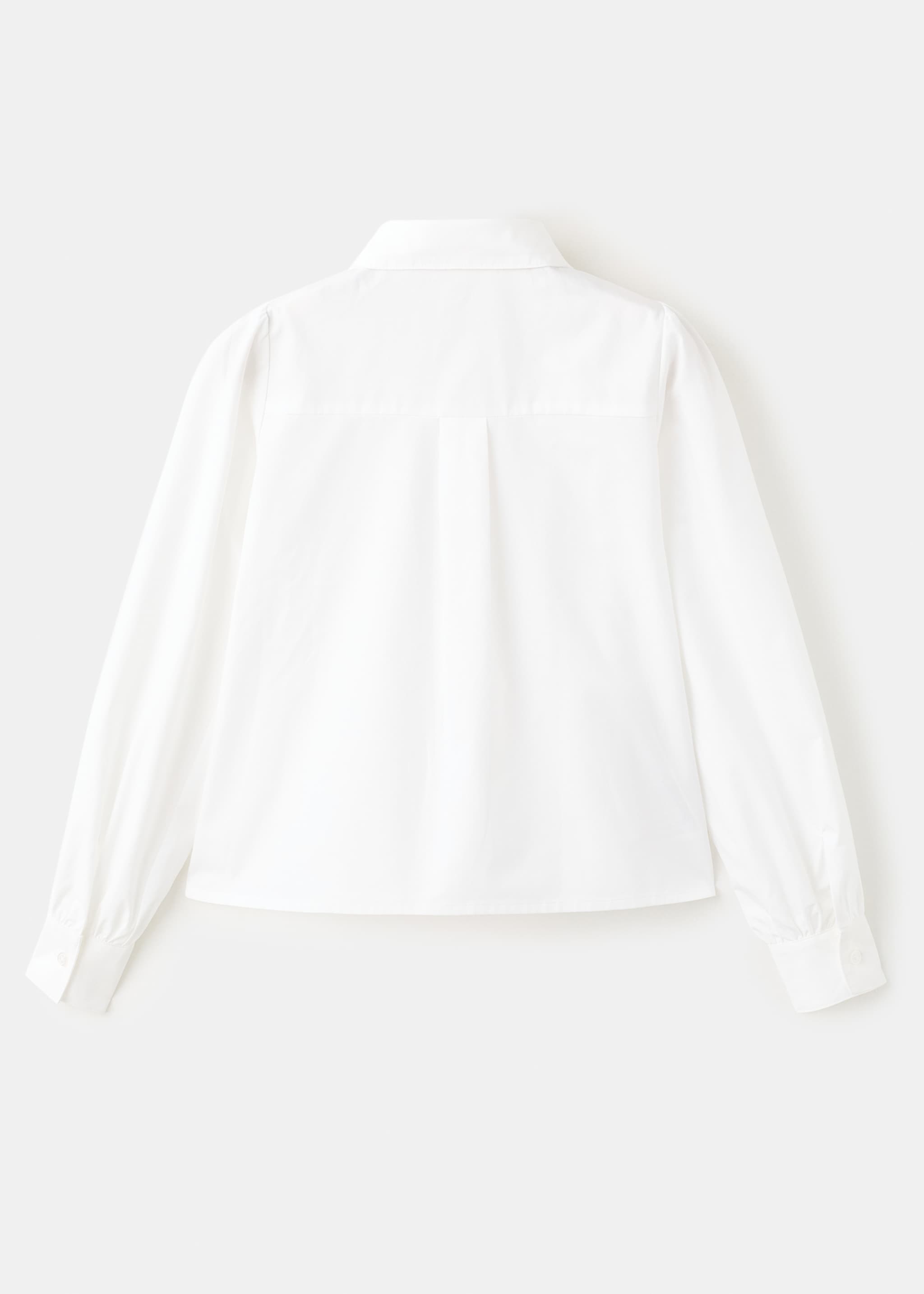 Cotton shirt with embellishments - Reverse of the article, White. Ref: 27061171-00.