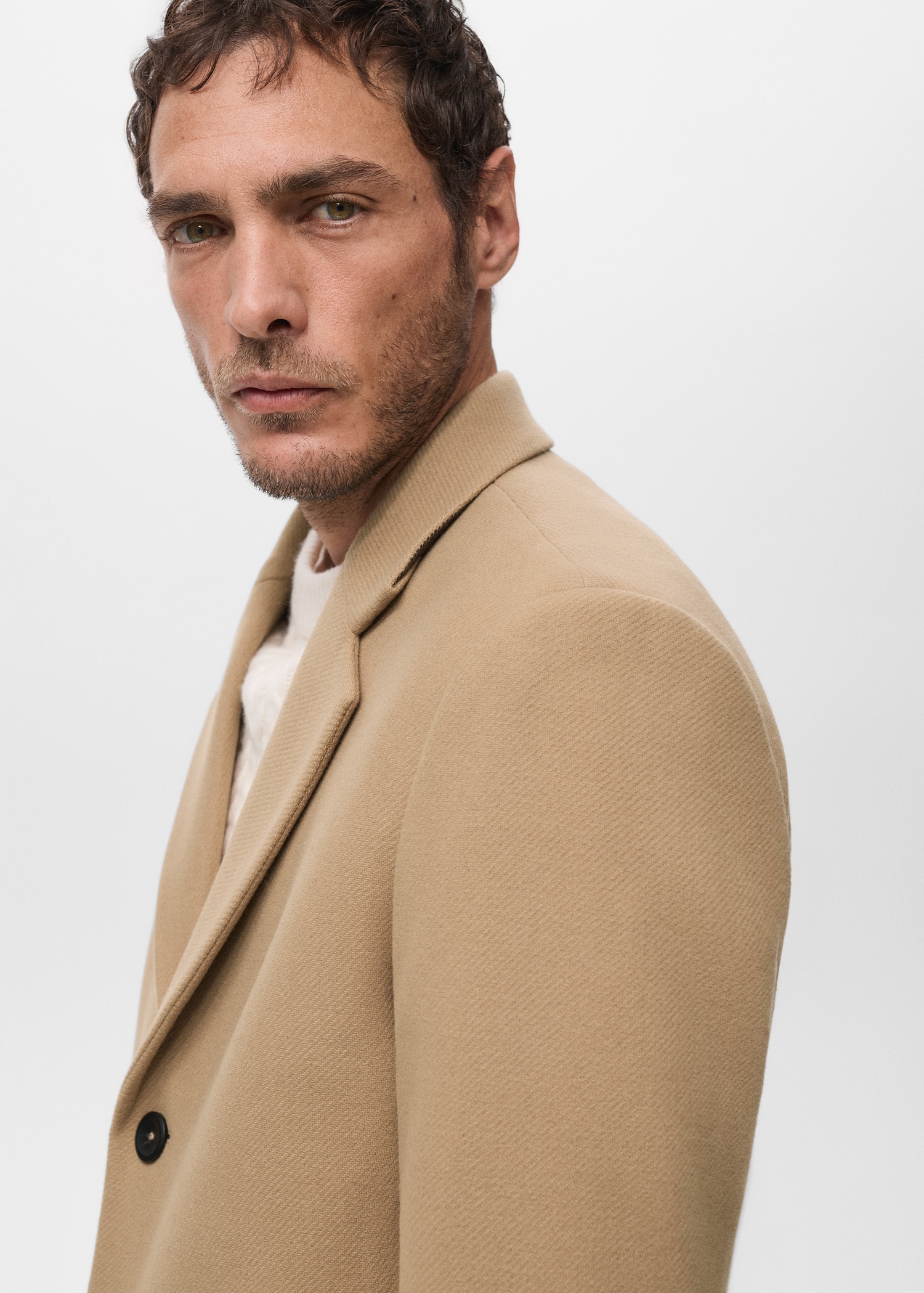 Lapel Manteco wool coat - Details of the article 1