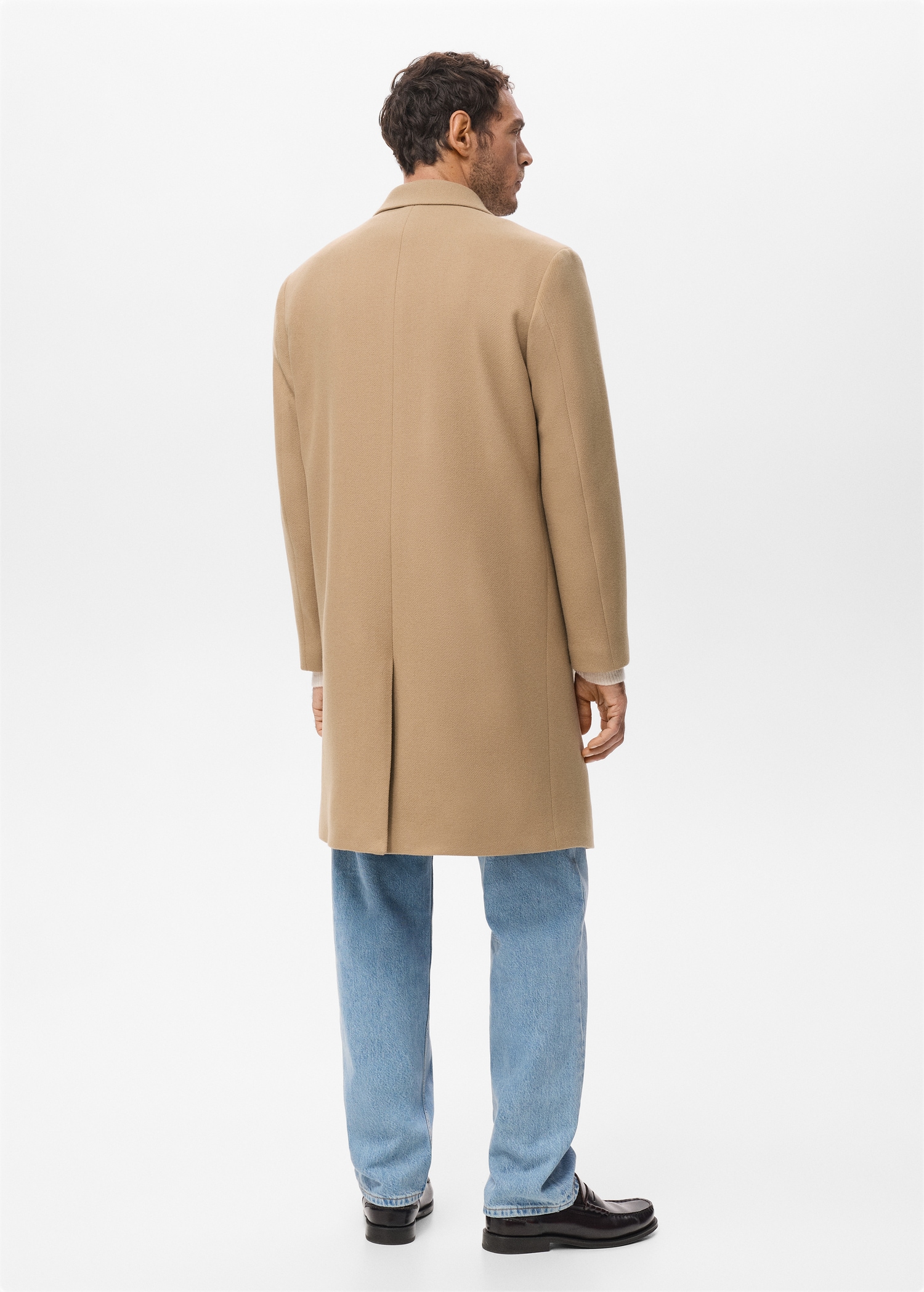 Lapel Manteco wool coat - Reverse of the article