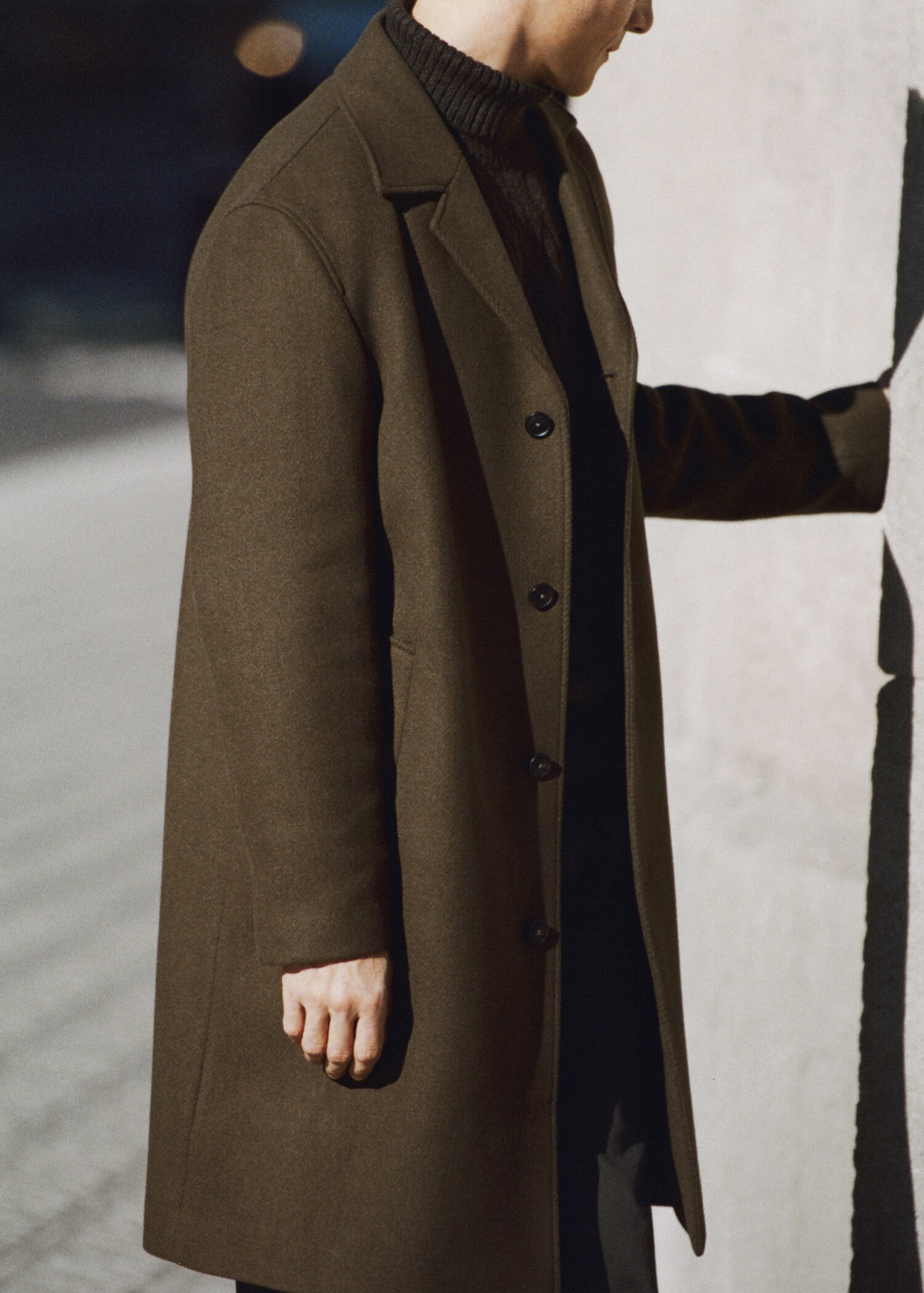 Manteau classique laine mélangée - Détail de l'article 3