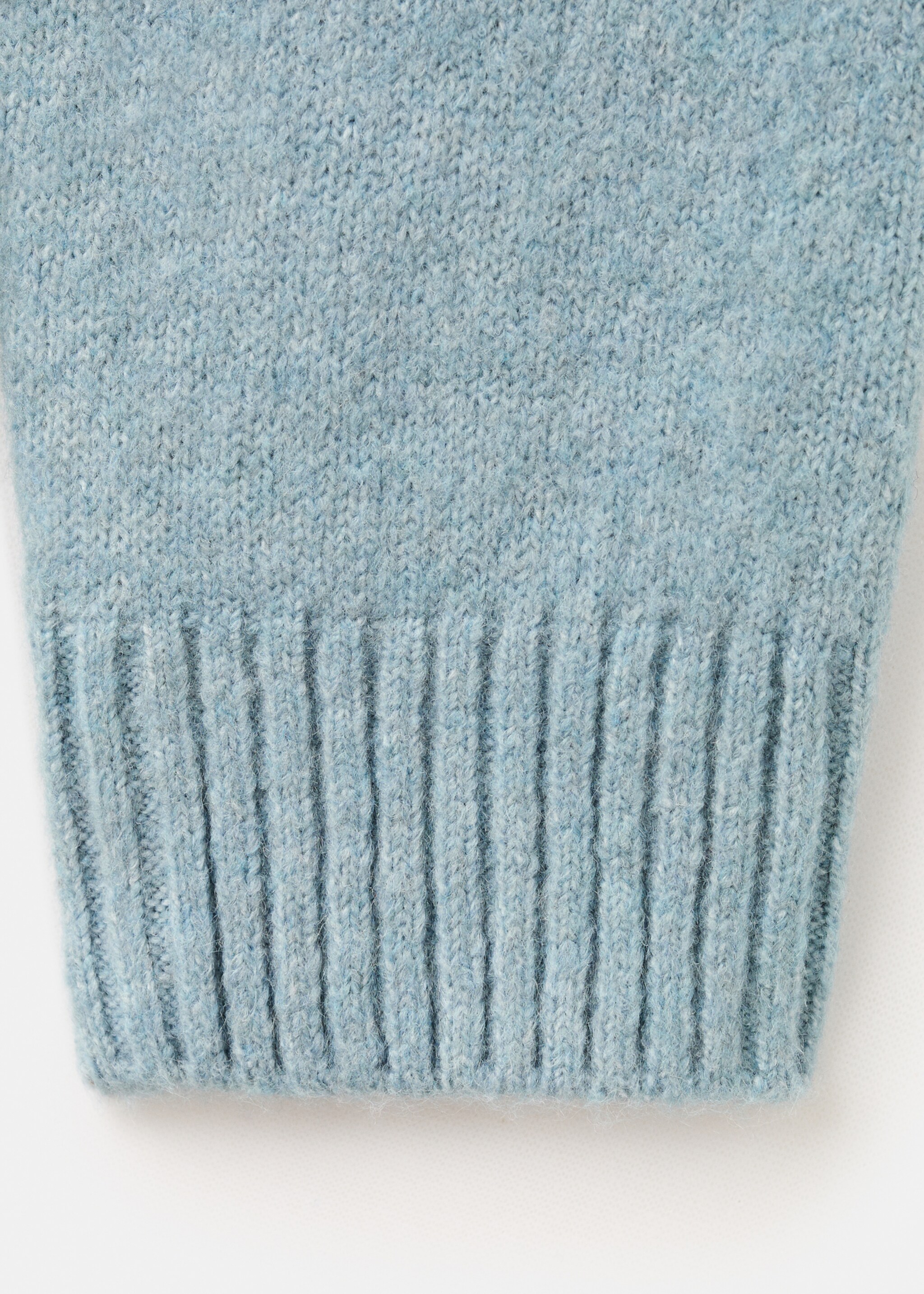 Sweater with rhinestpme details - Details of the article 0, Aqua Green. Ref: 27061179-00.