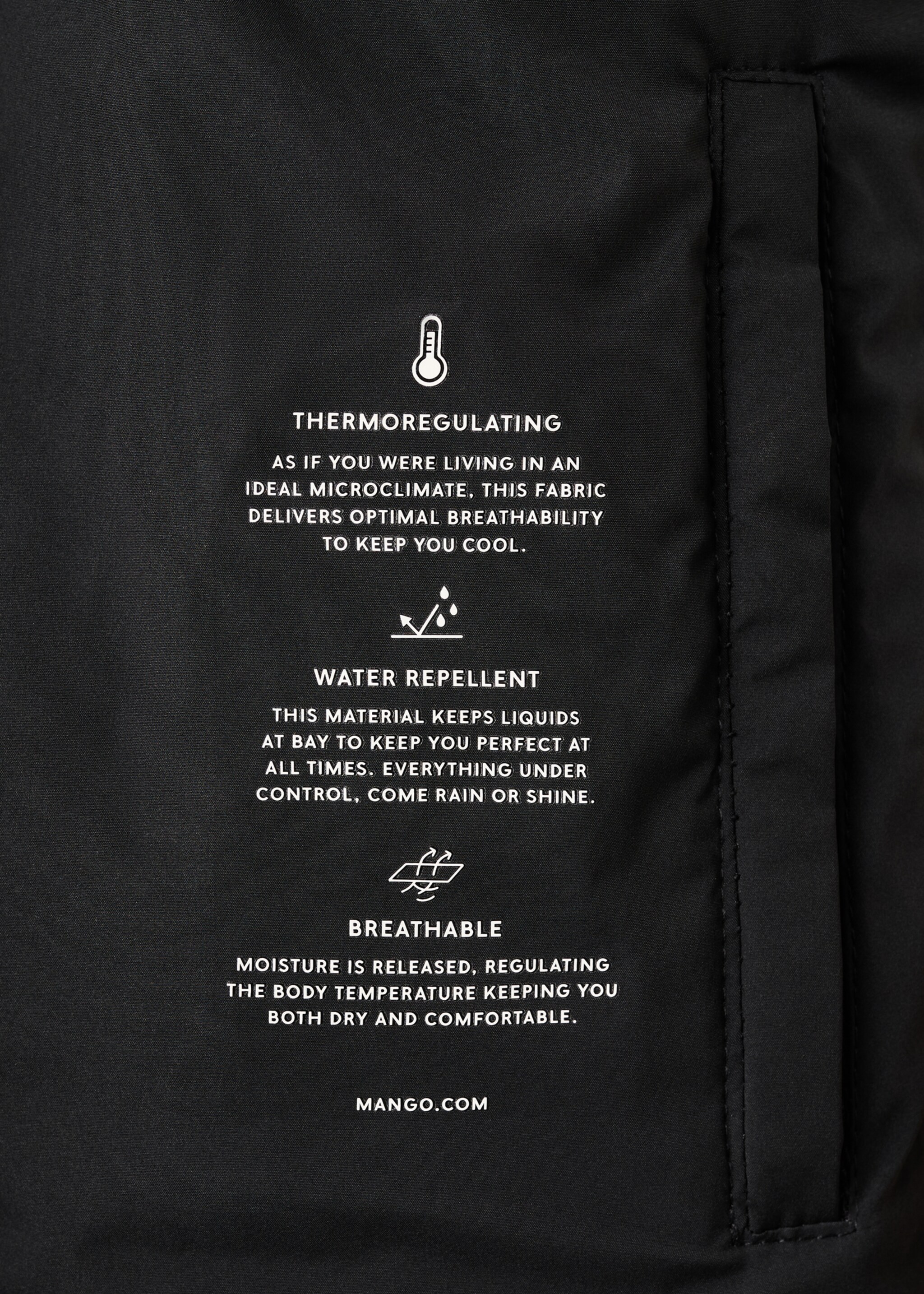 أنوراك ميدي مبطن بقبعة رأس - تفاصيل المنتج 0, أسود. Ref: 27061184-00.