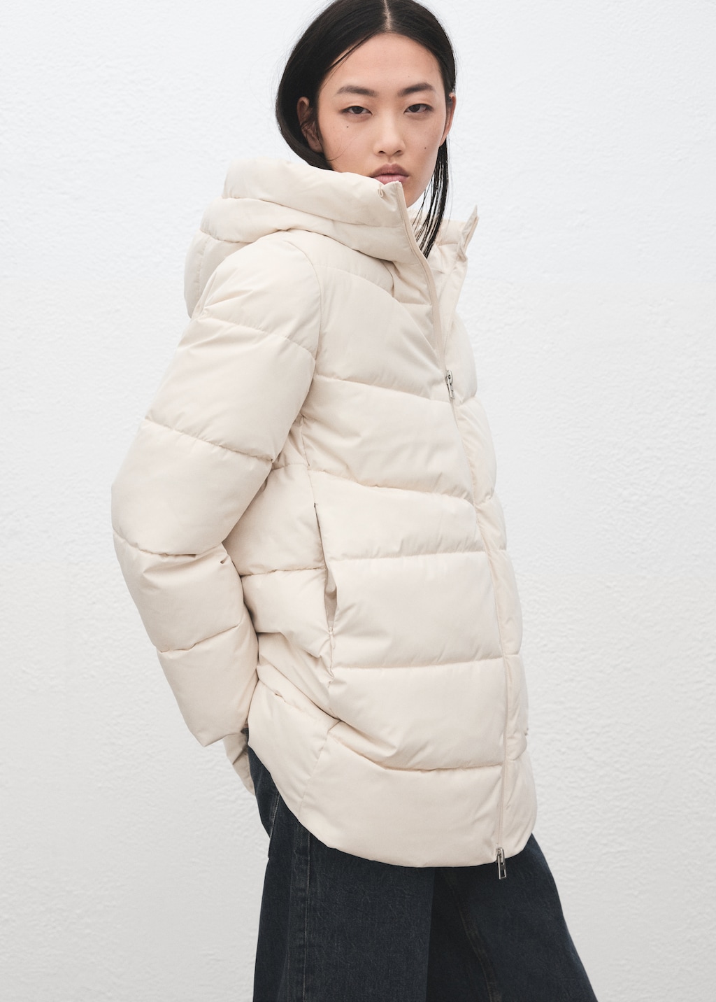 Mango Hood puffer coat
