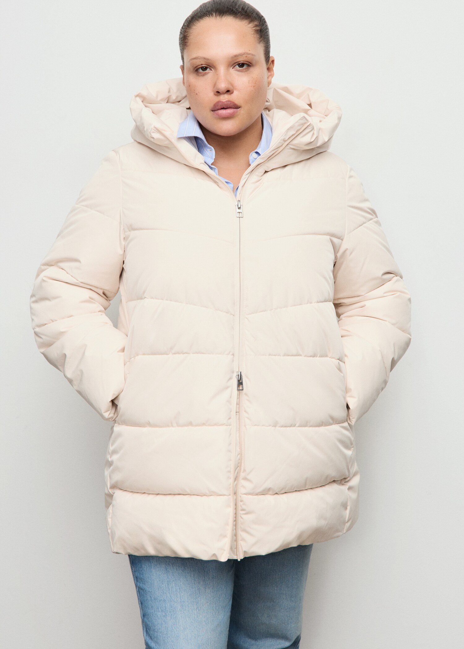 Hood puffer coat - Details of the article 5