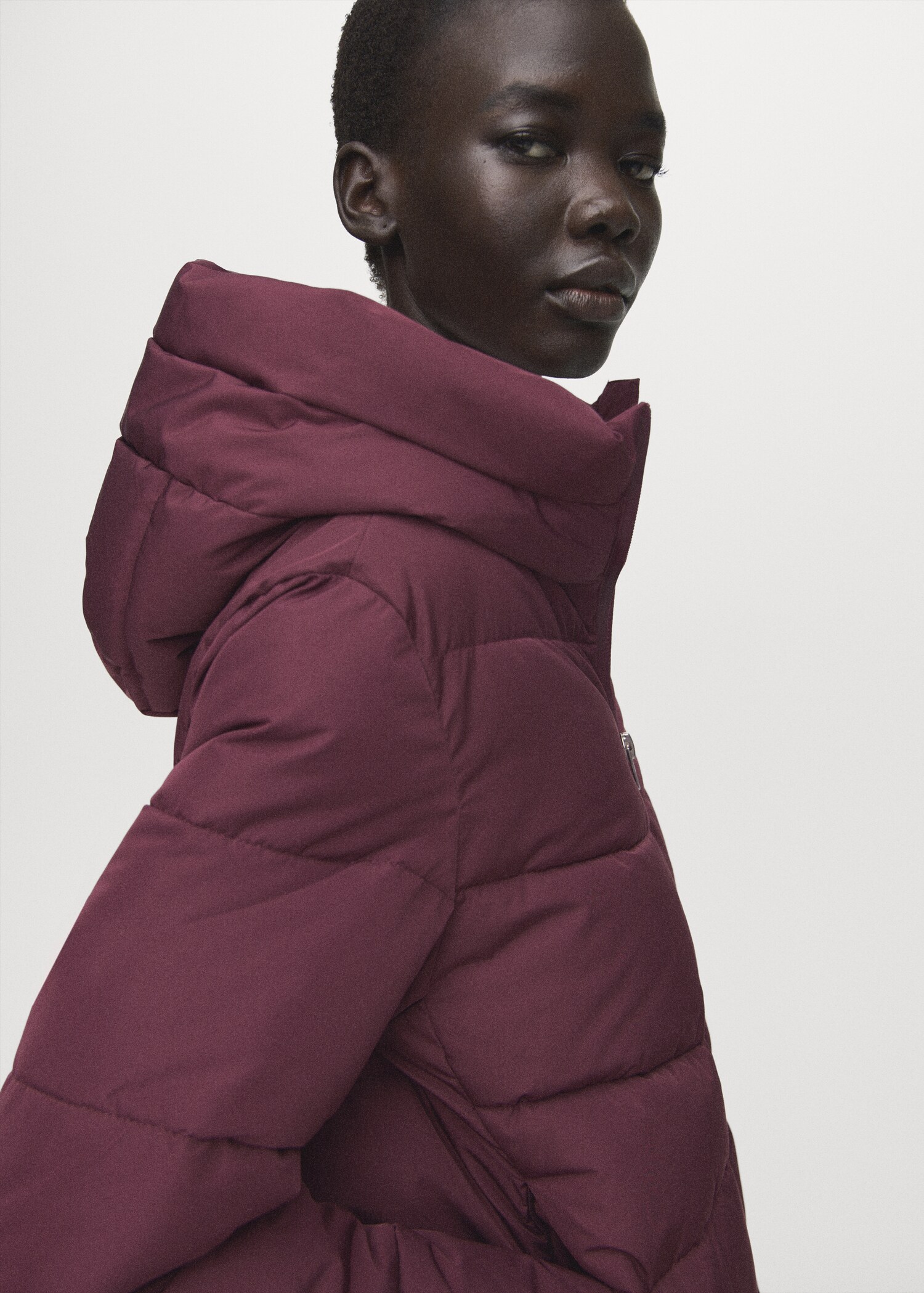 Hood puffer coat - Details of the article 1