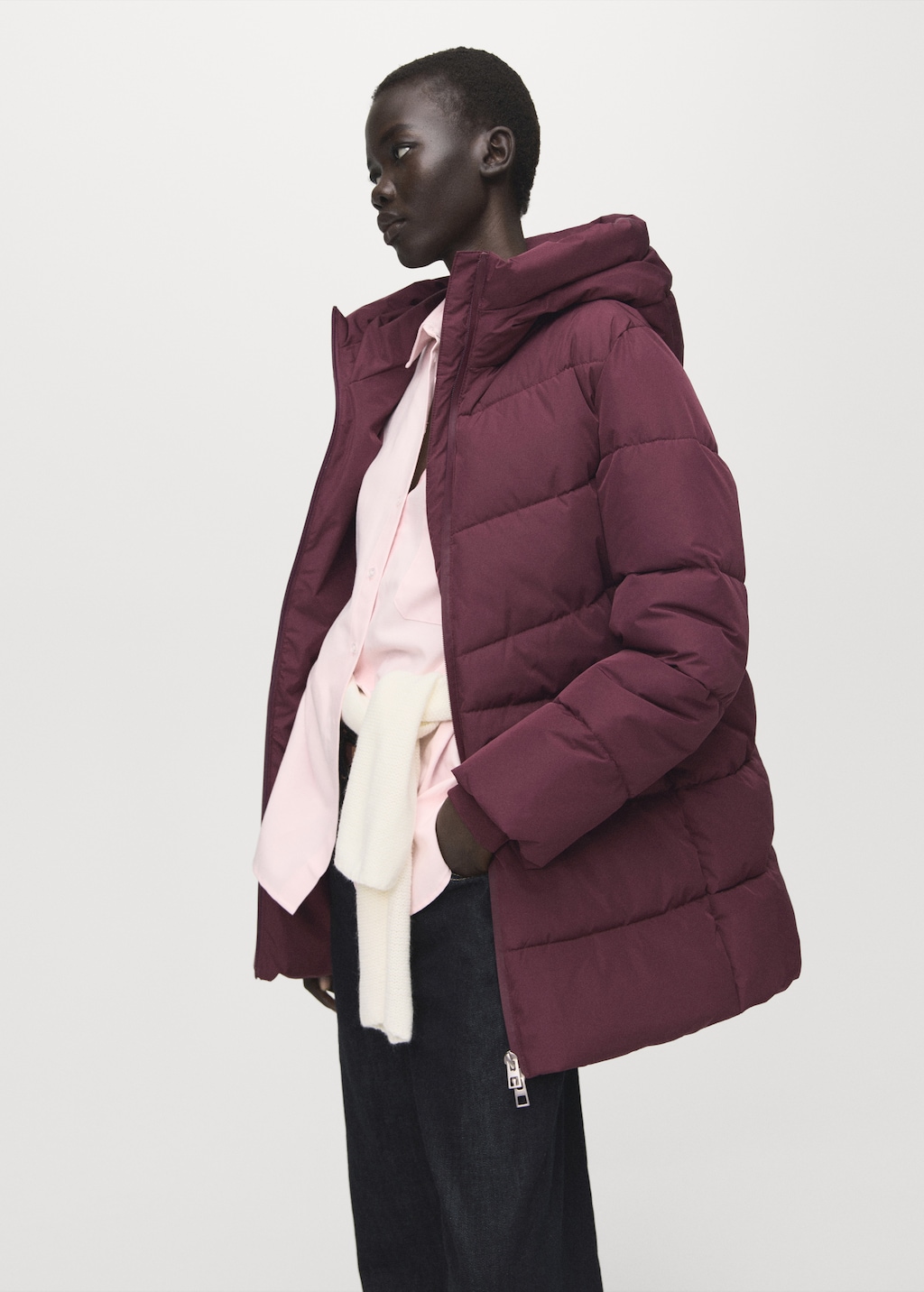 Mango Hood puffer coat