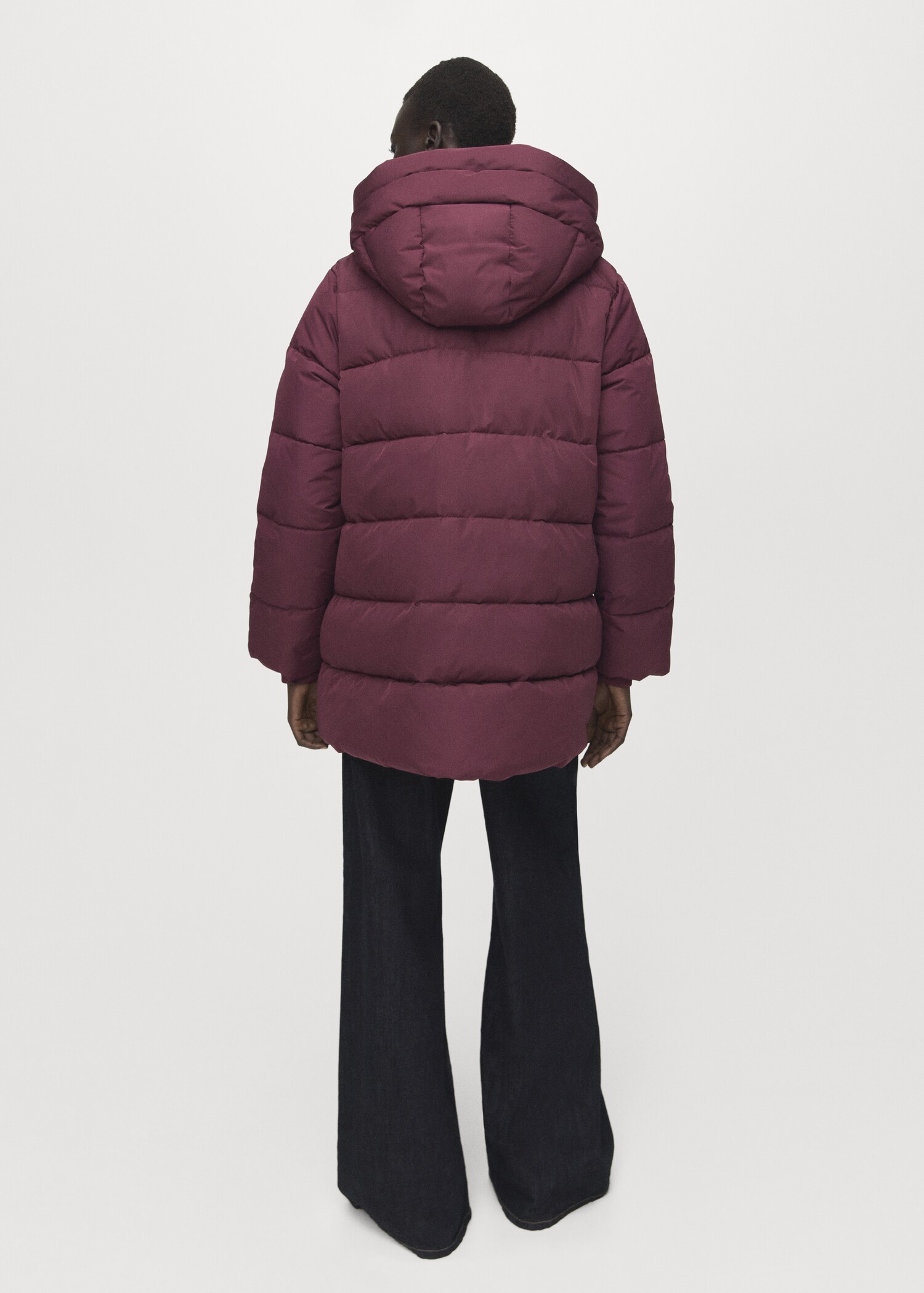 Hood puffer coat - Reverse of the article