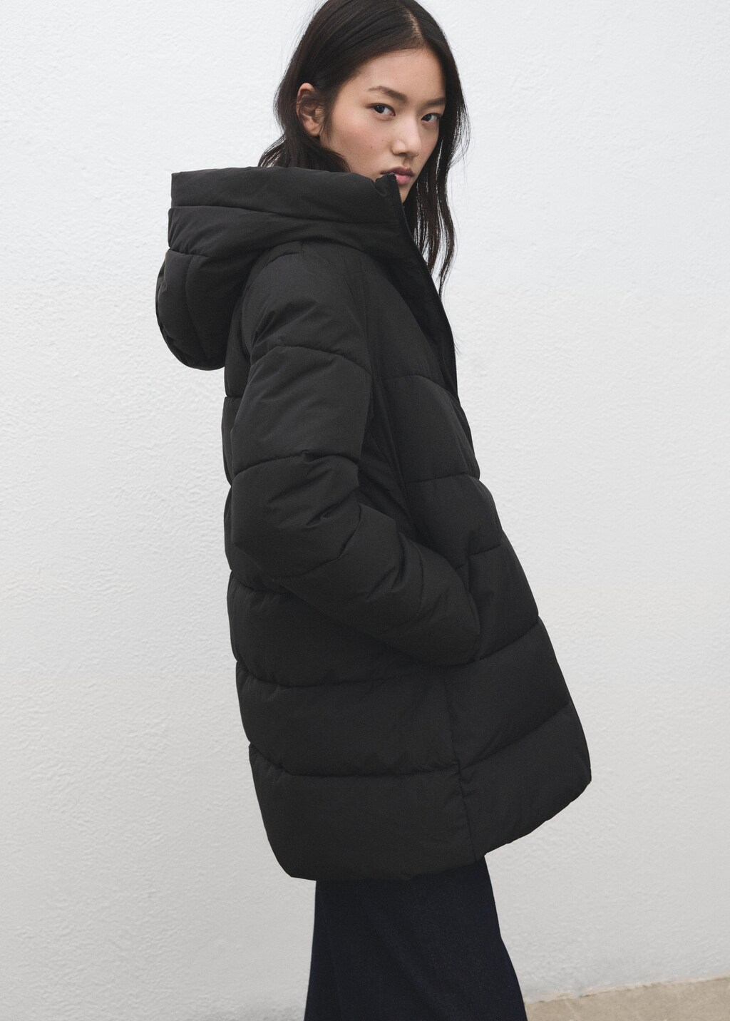Mango Hood puffer coat