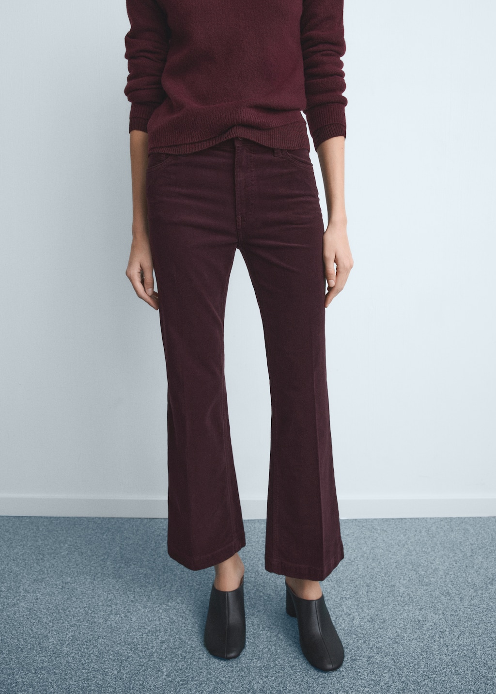 Mango Corduroy flared jeans