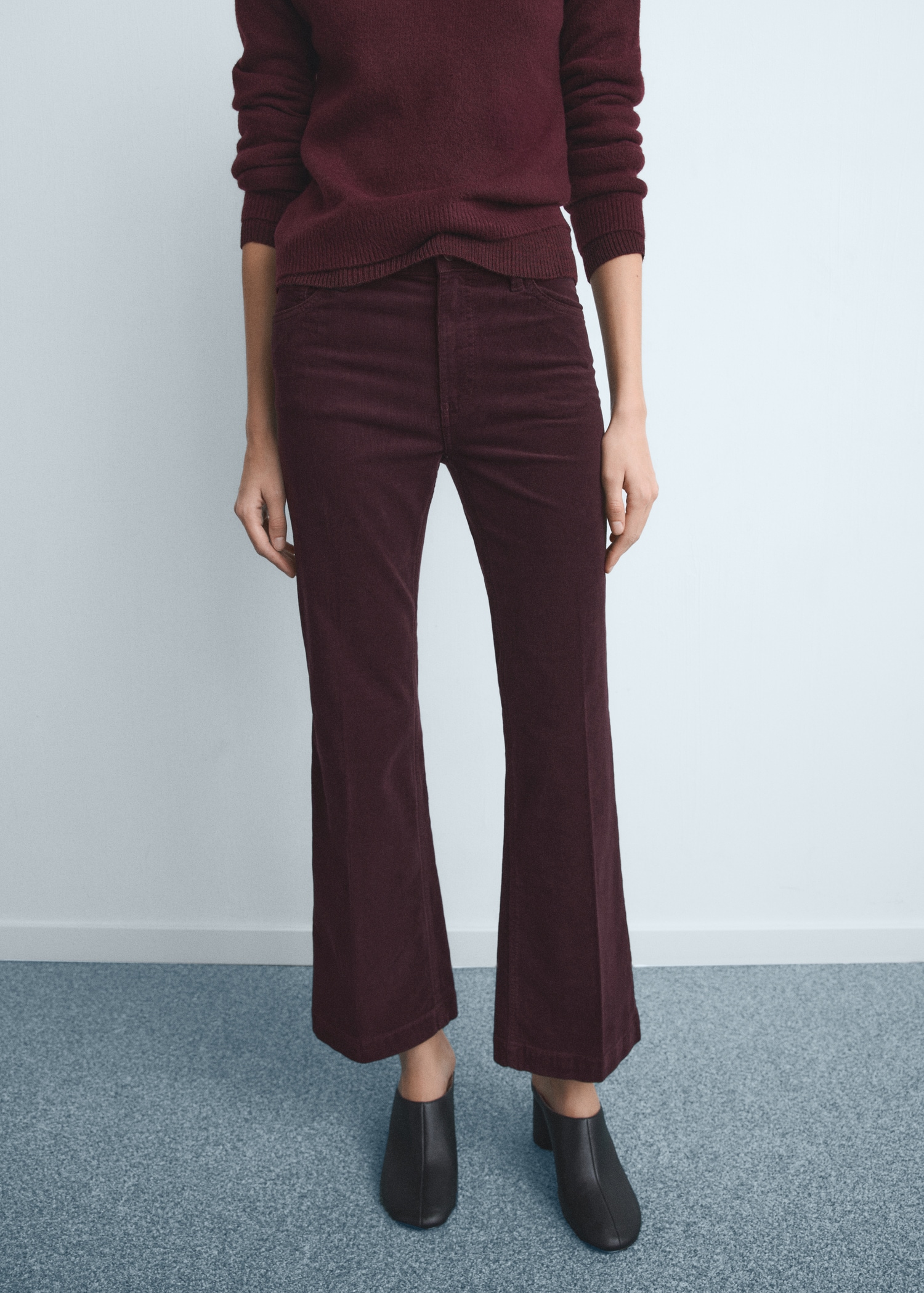 Corduroy flared jeans - Middenvlak