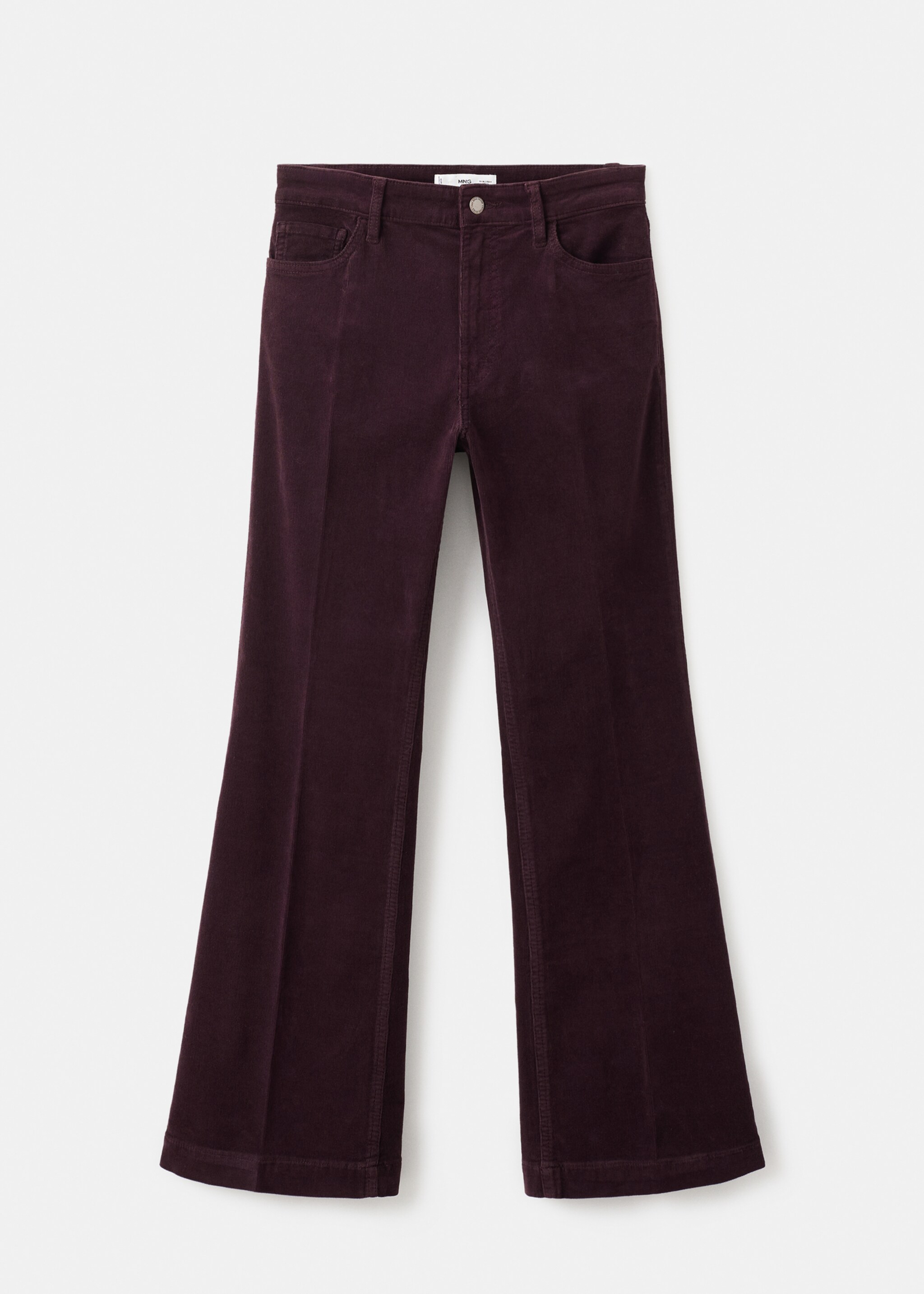 Corduroy flared jeans - Artikel zonder model, Wijnrood. Ref: 27061187-00.