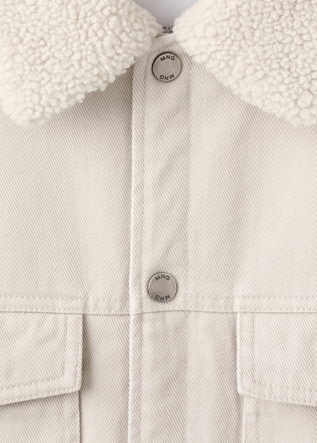 Denim jacket with fleece lining