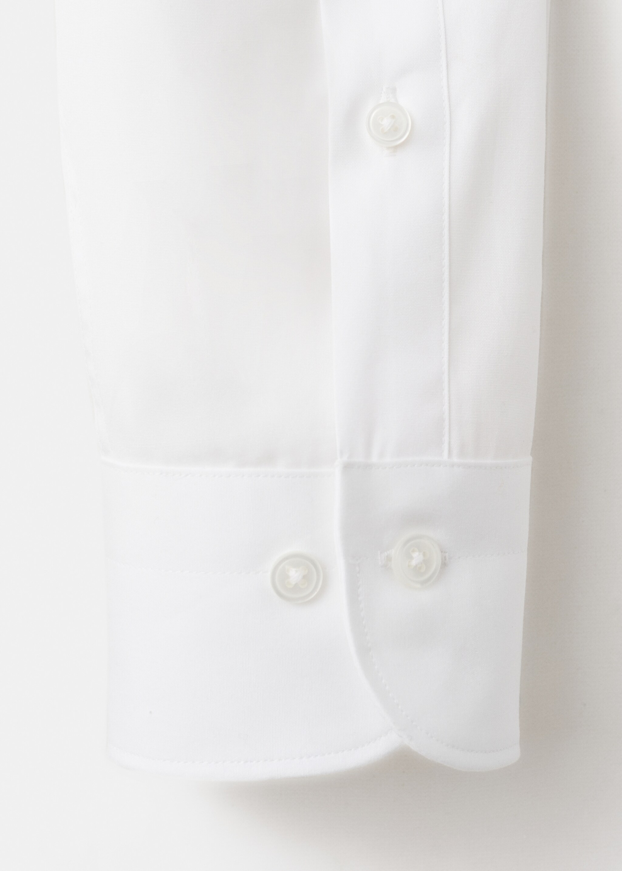 Slim-fit cotton poplin suit shirt - Details of the article 0, White. Ref: 27061192-00.