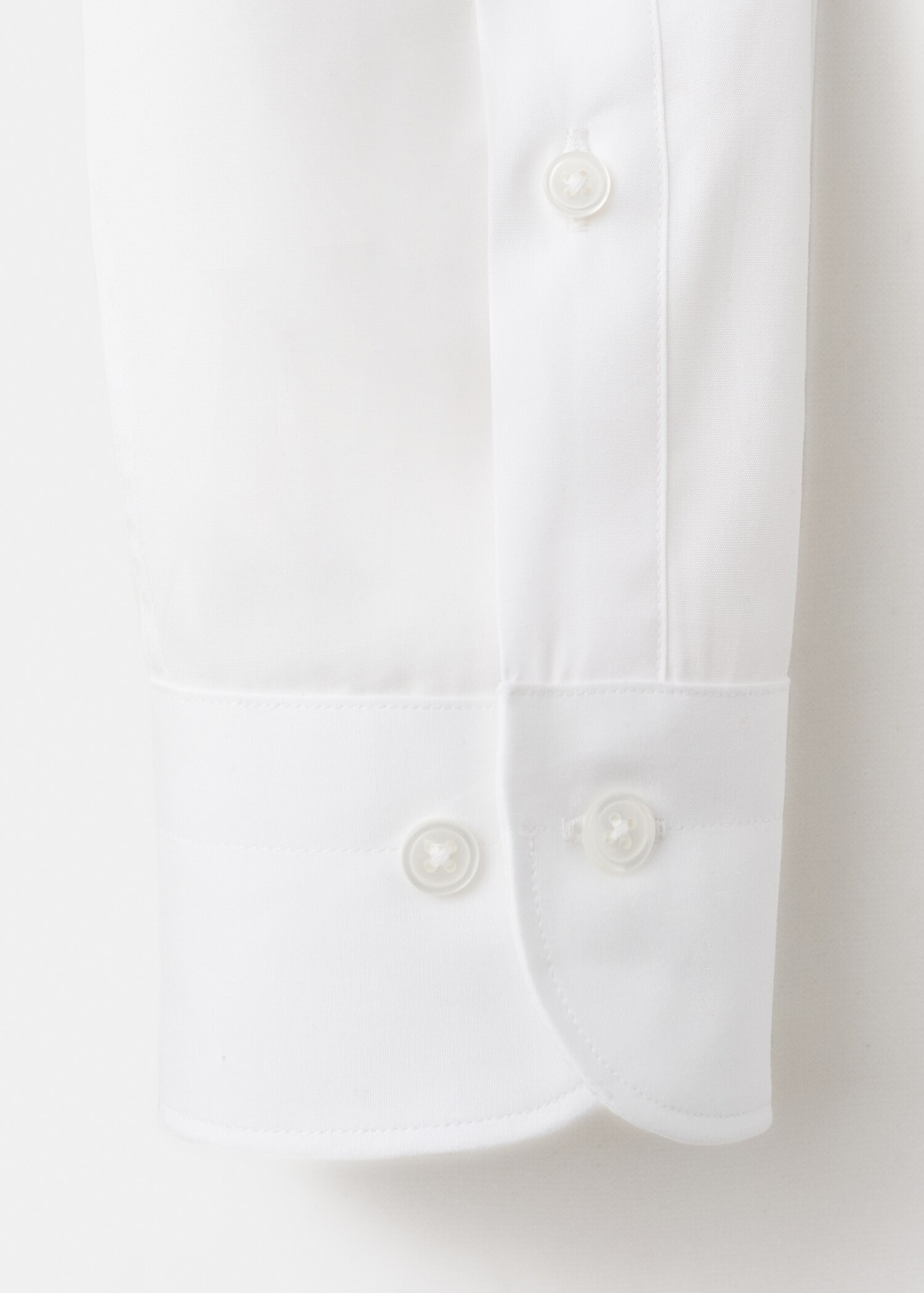 Slim-fit cotton poplin suit shirt - Details of the article 0