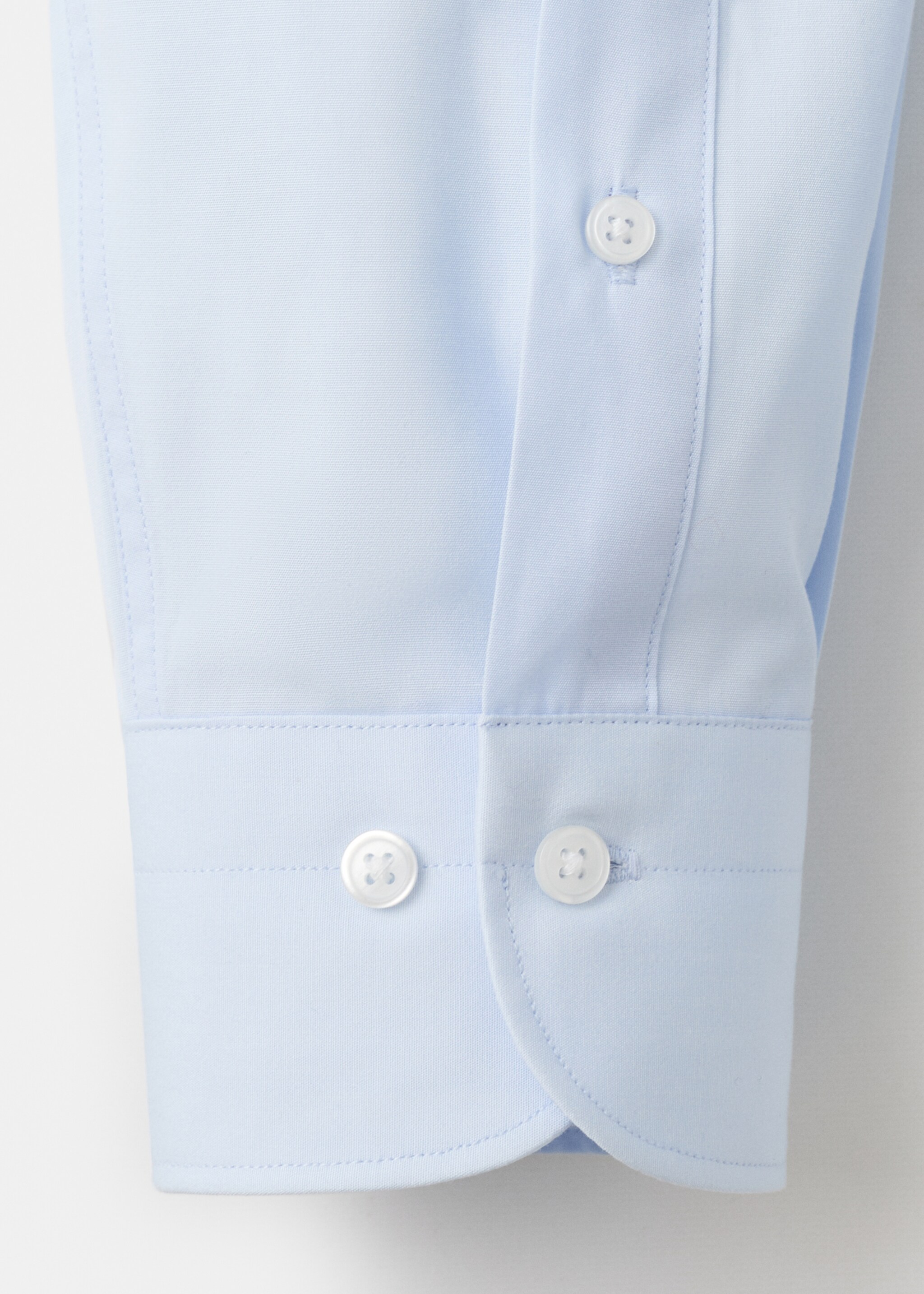 Slim-fit cotton poplin suit shirt - Details of the article 0, Sky Blue. Ref: 27061192-00.