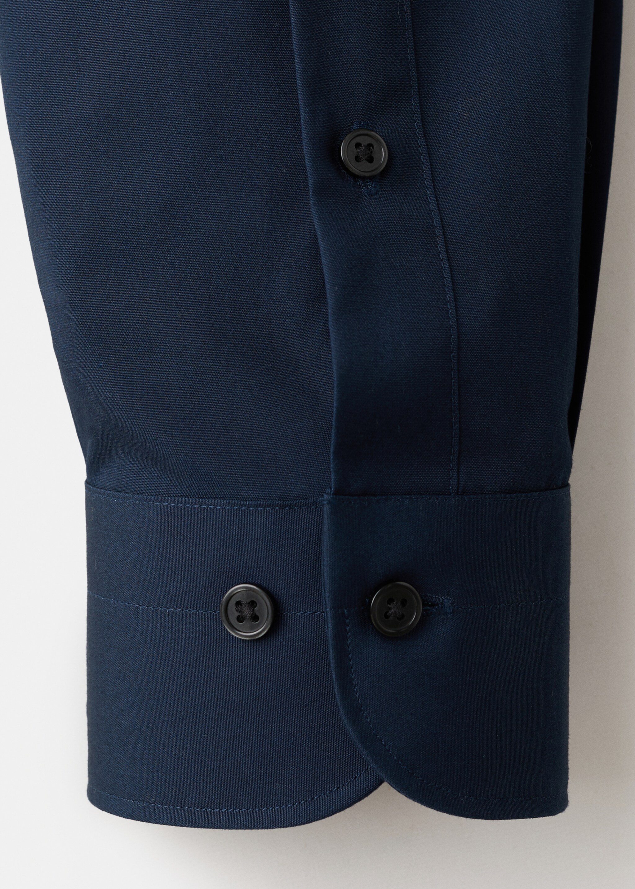 Slim-fit cotton poplin suit shirt - Details of the article 0, Dark Navy. Ref: 27061192-00.