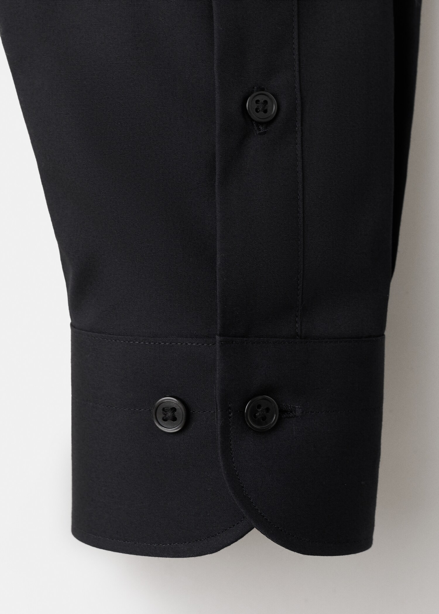 Slim-fit cotton poplin suit shirt - Details of the article 0