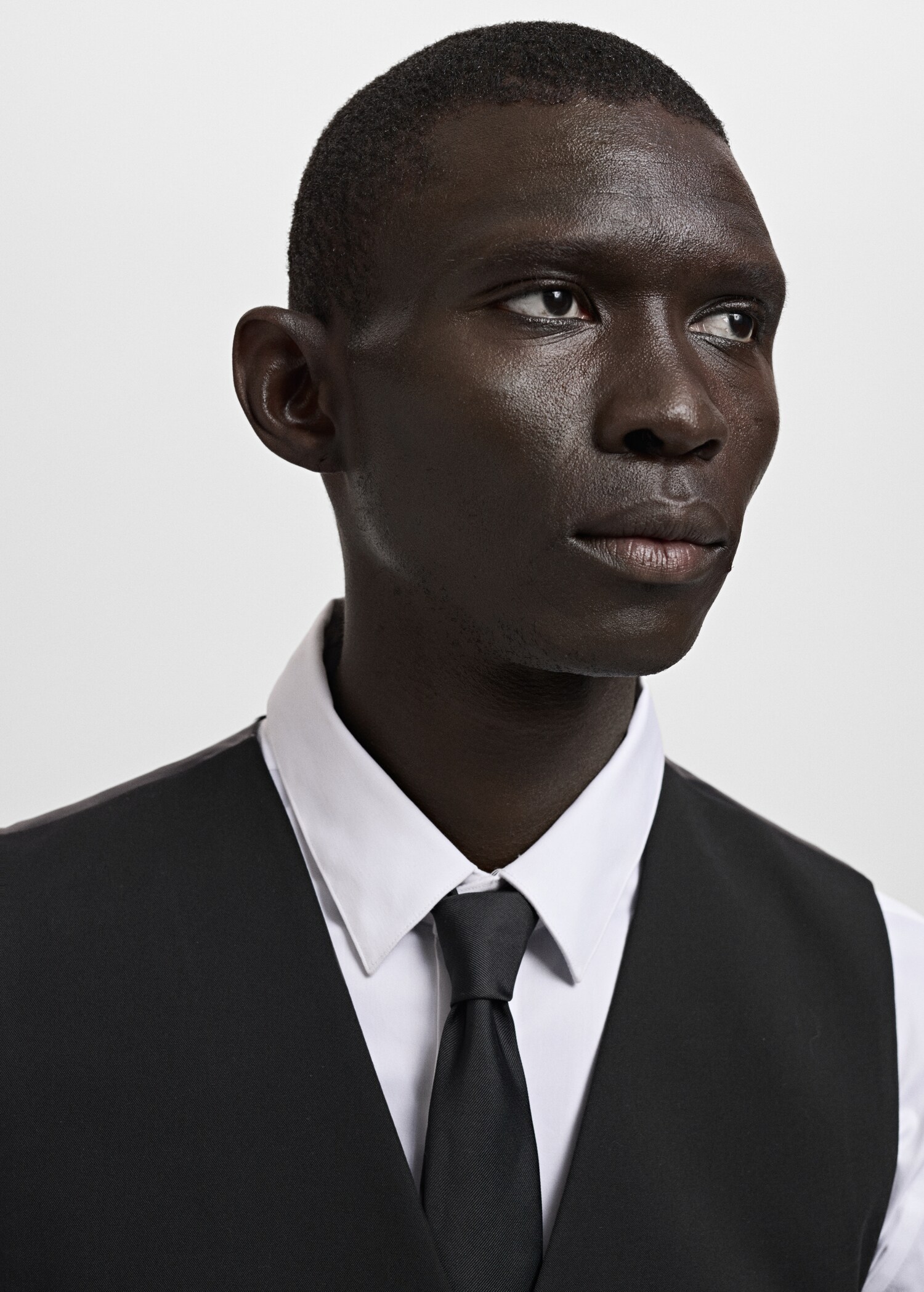 Super slim-fit stretch-fabric suit waistcoat - Details of the article 1