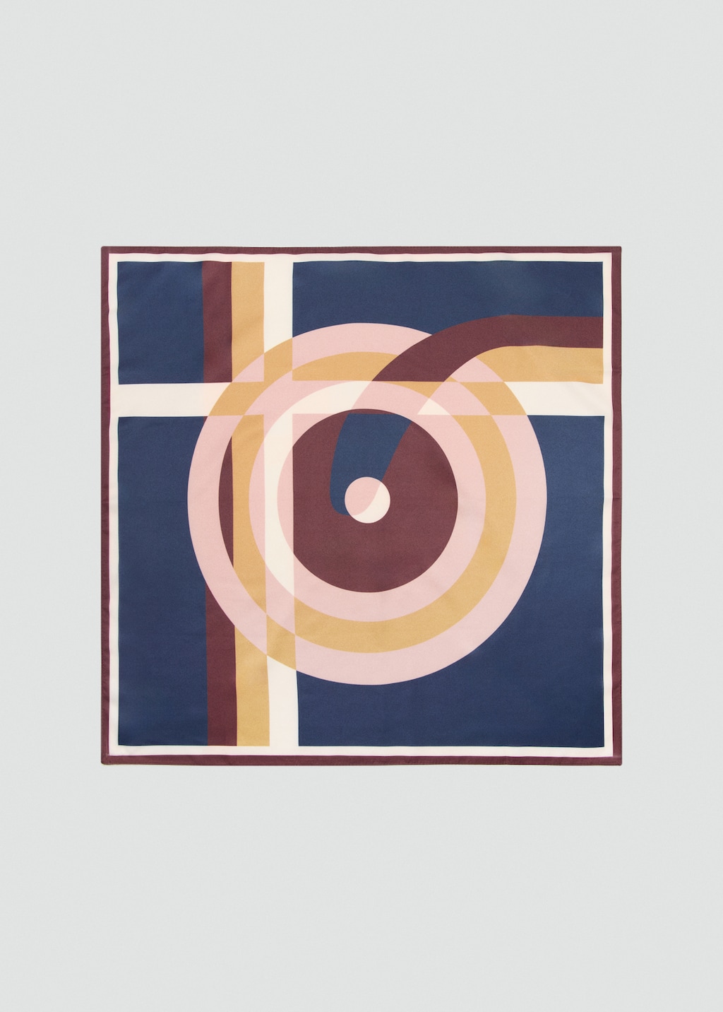 Geometric printed foulard