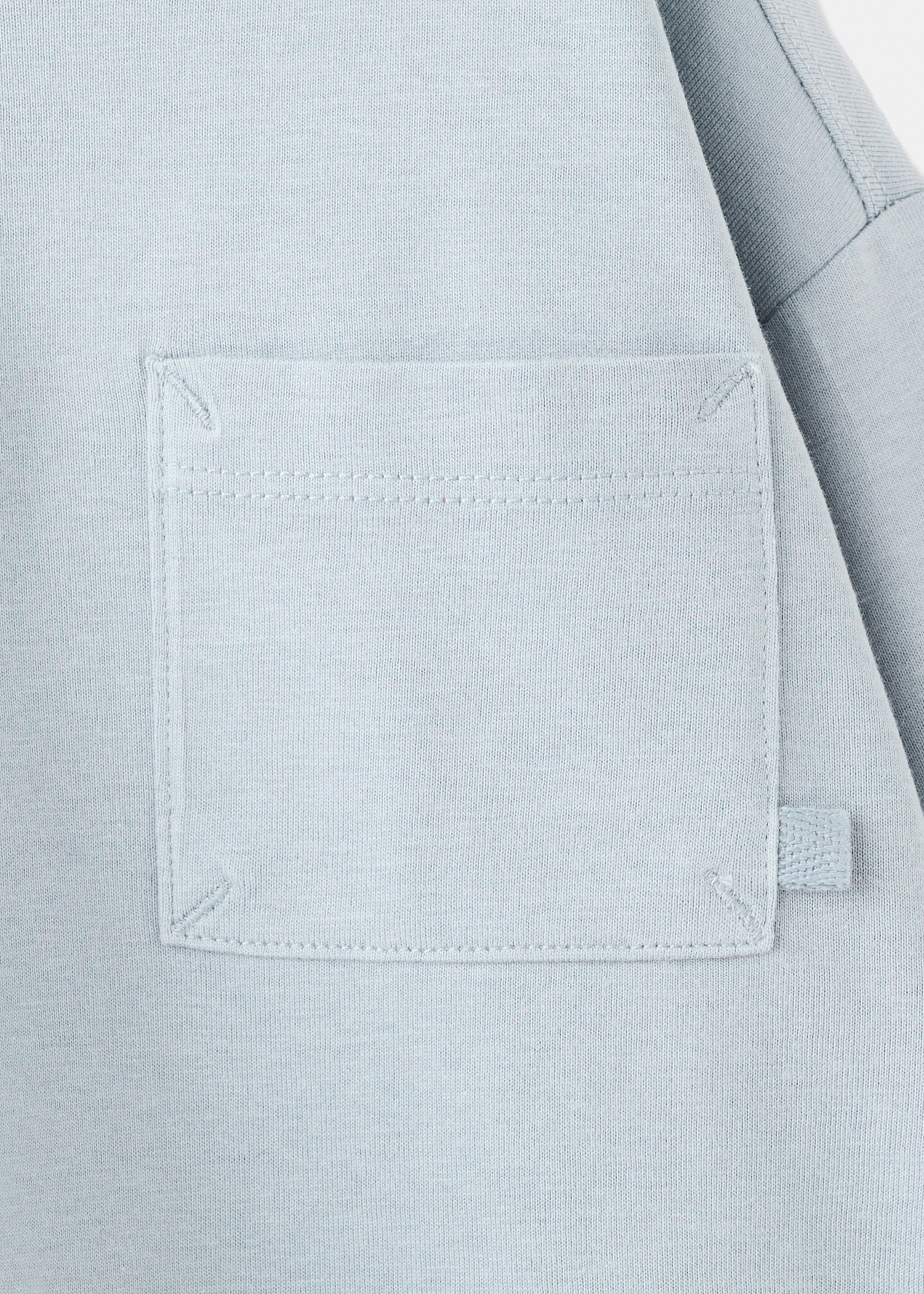 Pocket cotton T-shirt - Details of the article 8, Sky Blue. Ref: 27061196-00.