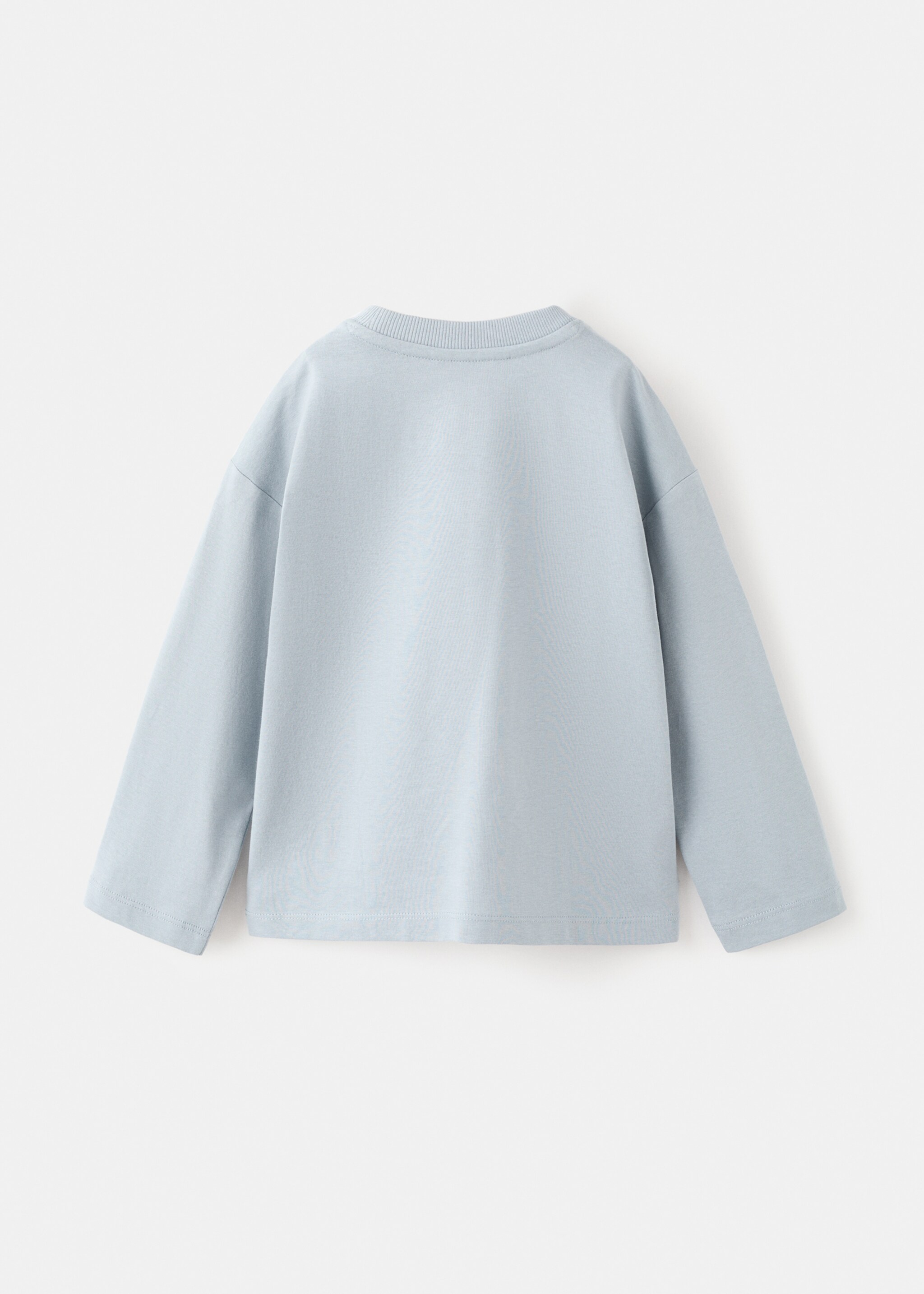Pocket cotton T-shirt - Reverse of the article, Sky Blue. Ref: 27061196-00.