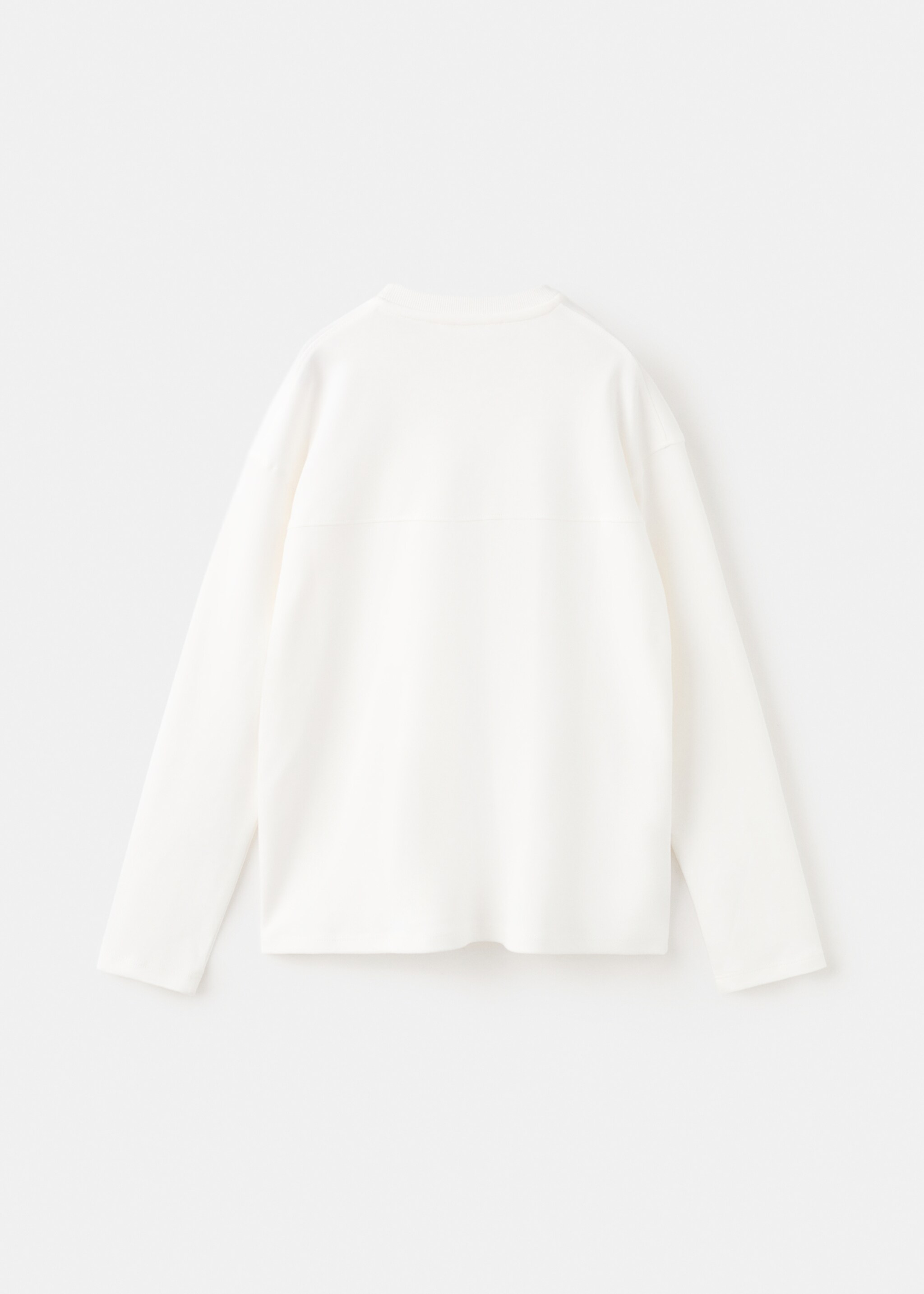 T-shirt with pocket and seam detail - Reverse of the article, Off White. Ref: 27061197-00.