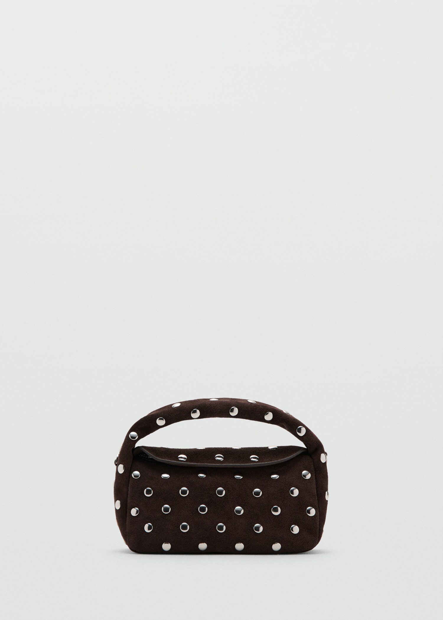 Suede leather studded handbag - Article without model