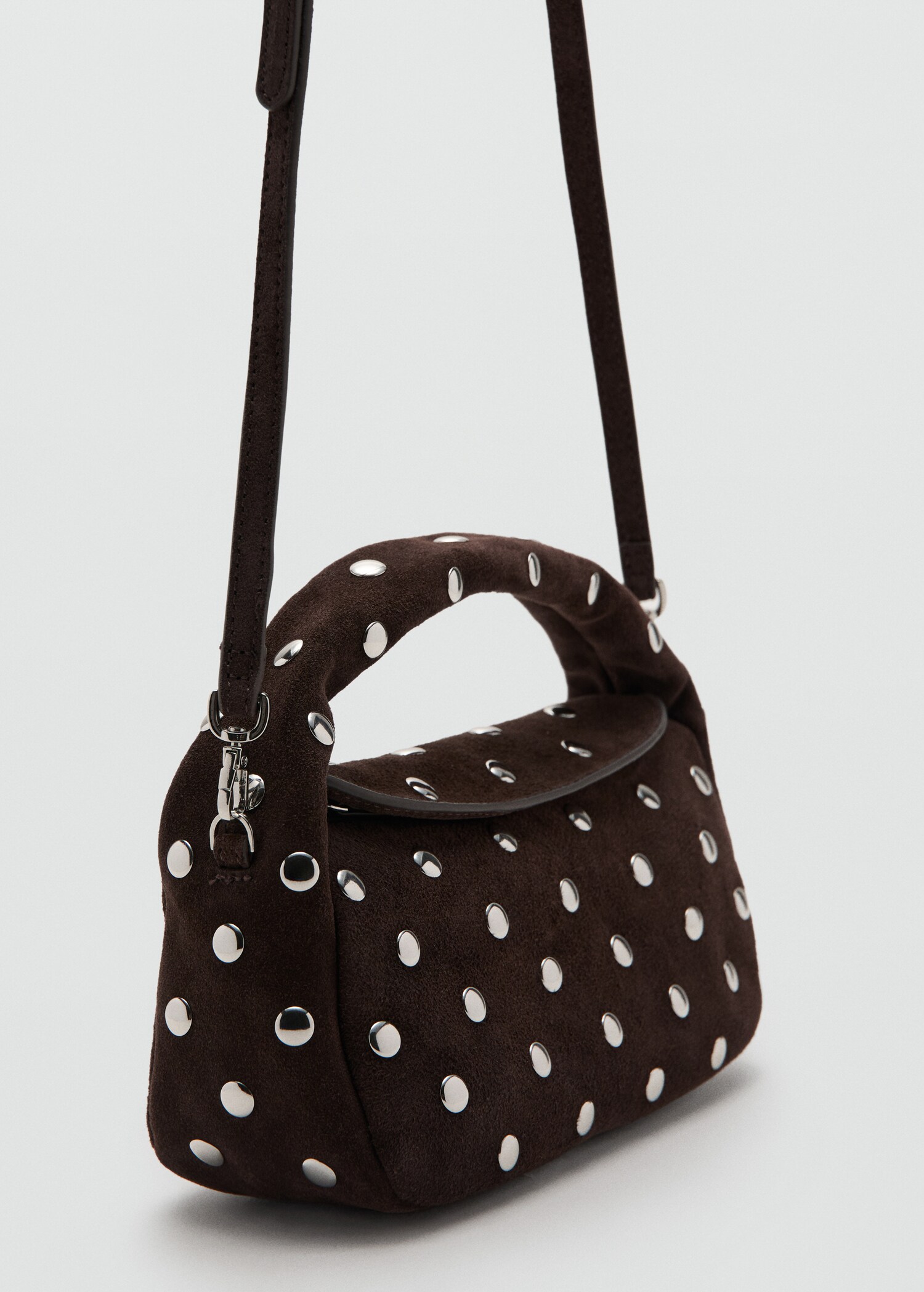 Suede leather studded handbag - Details of the article 1