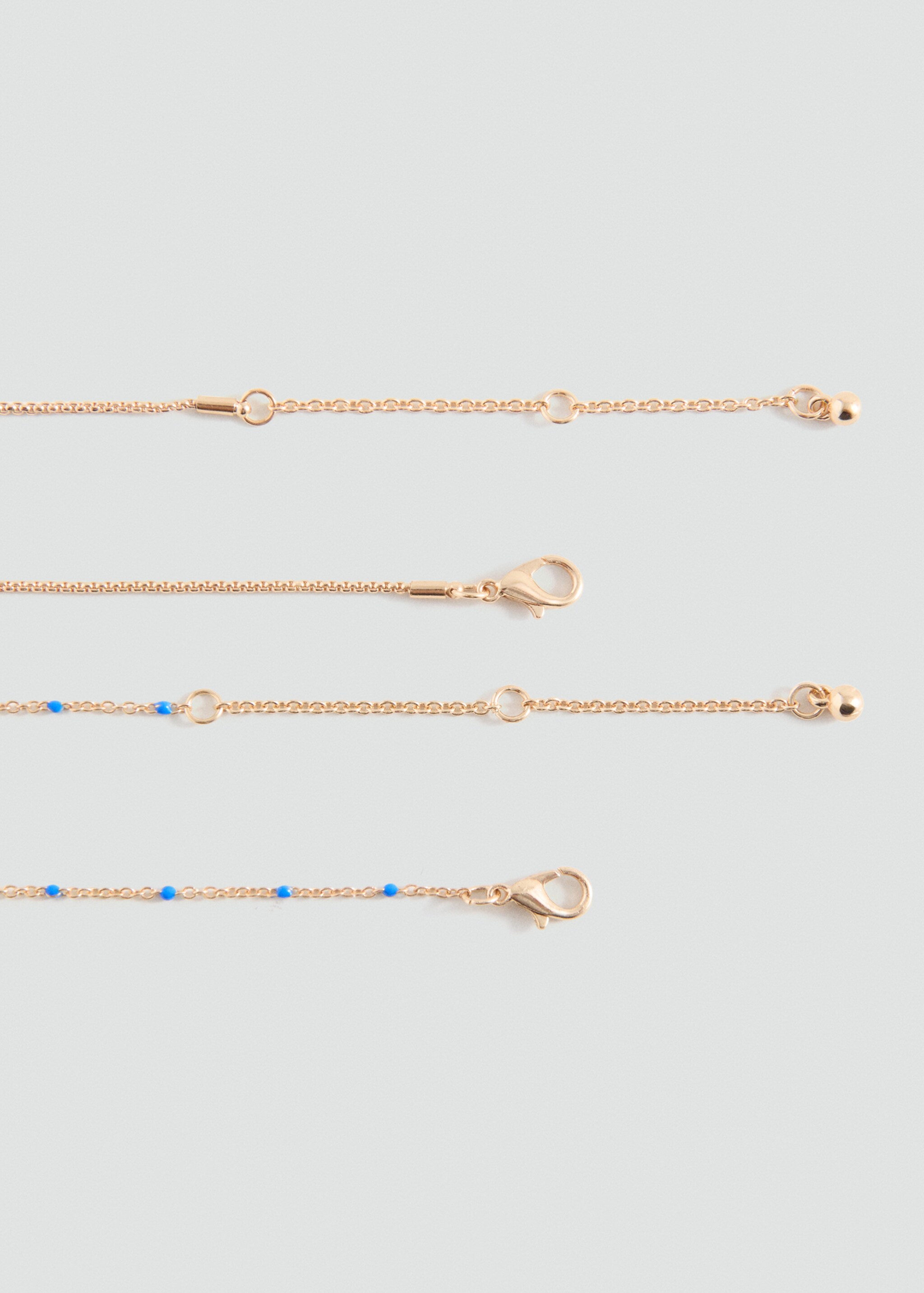 2 pack of necklaces - Details of the article 1, Gold. Ref: 27061205-00.