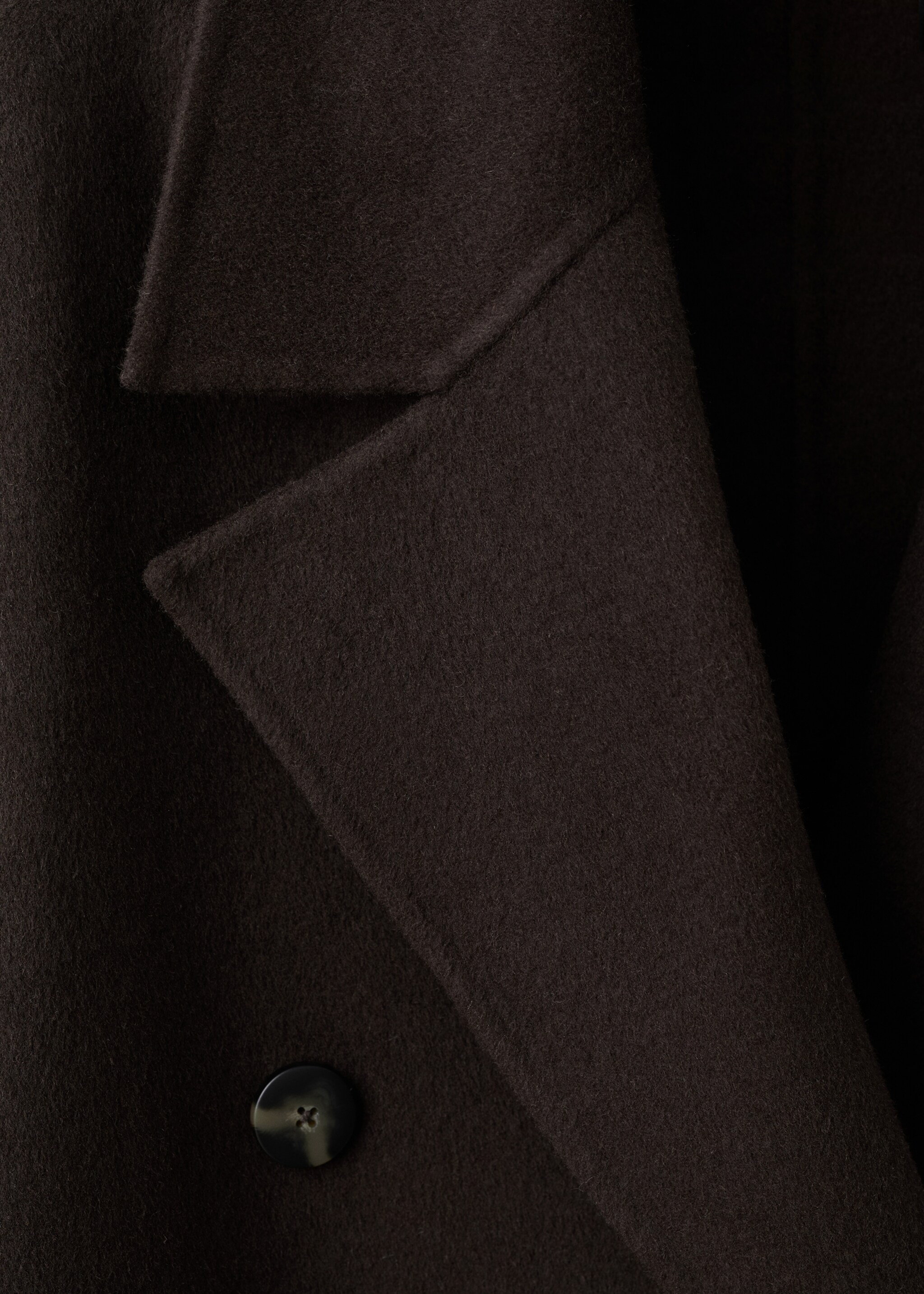 Handmade oversized wool coat - Details of the article 0, Chocolate. Ref: 27061209-00.