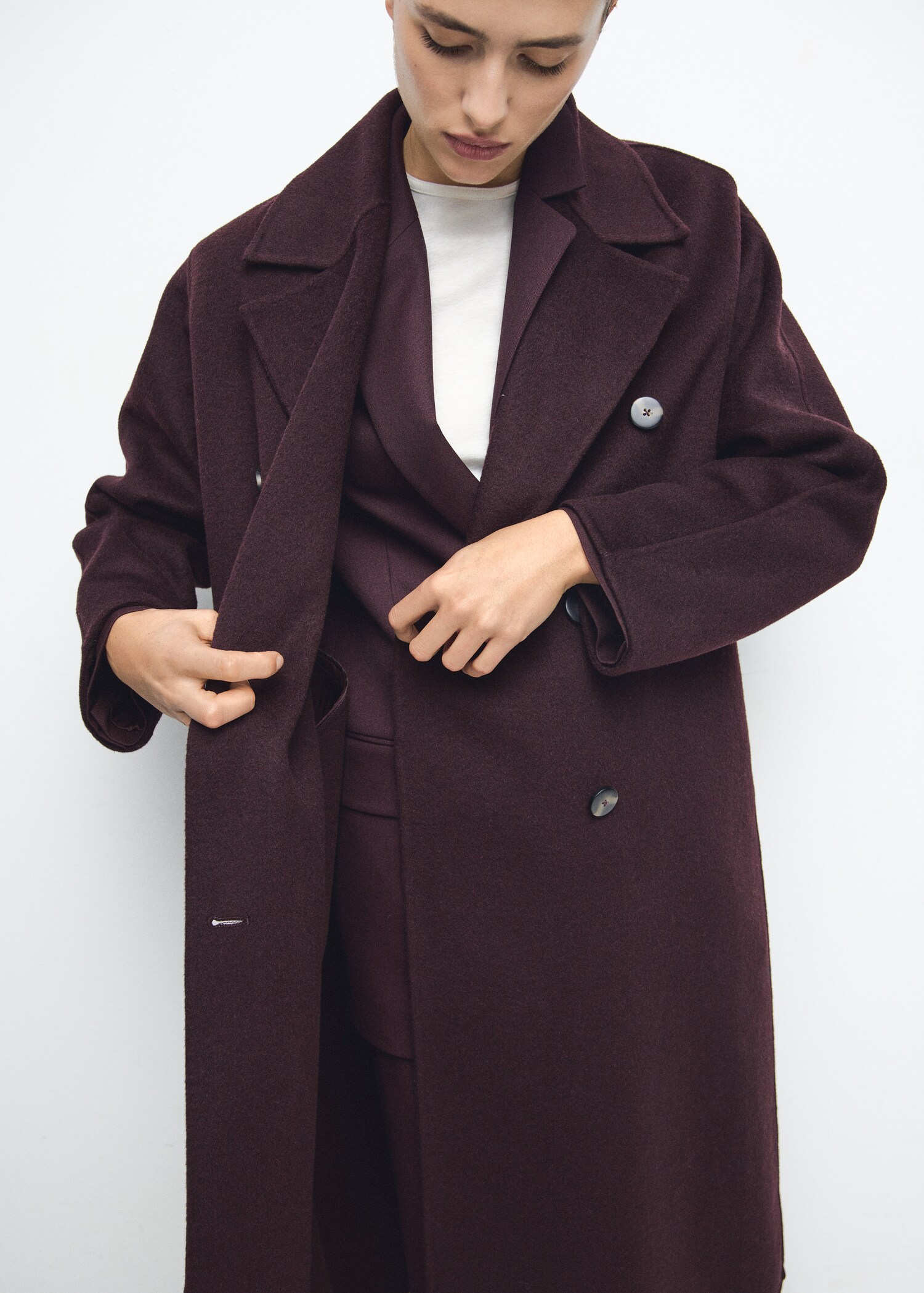 Handmade oversized wool coat - Medium plane