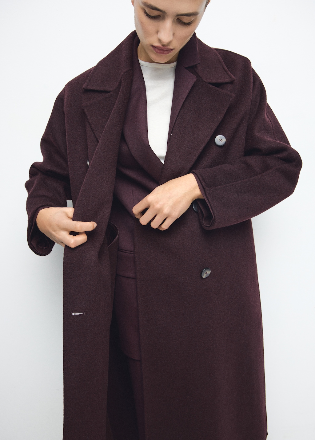 Handmade oversized wool coat